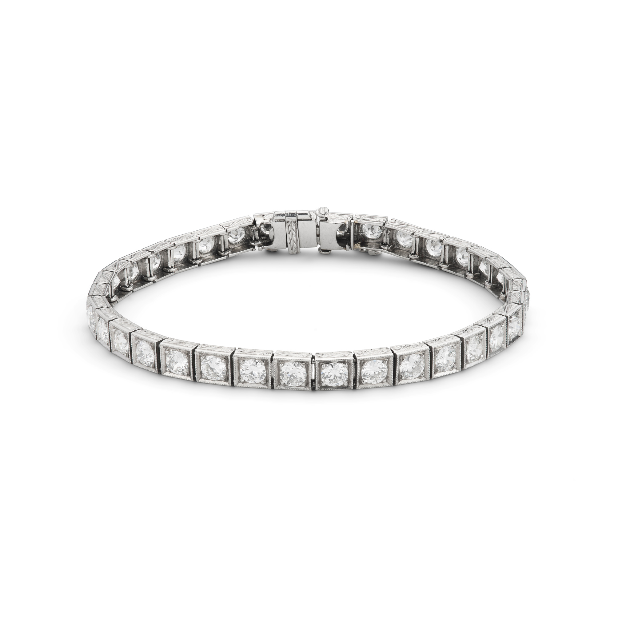 A diamond line bracelet