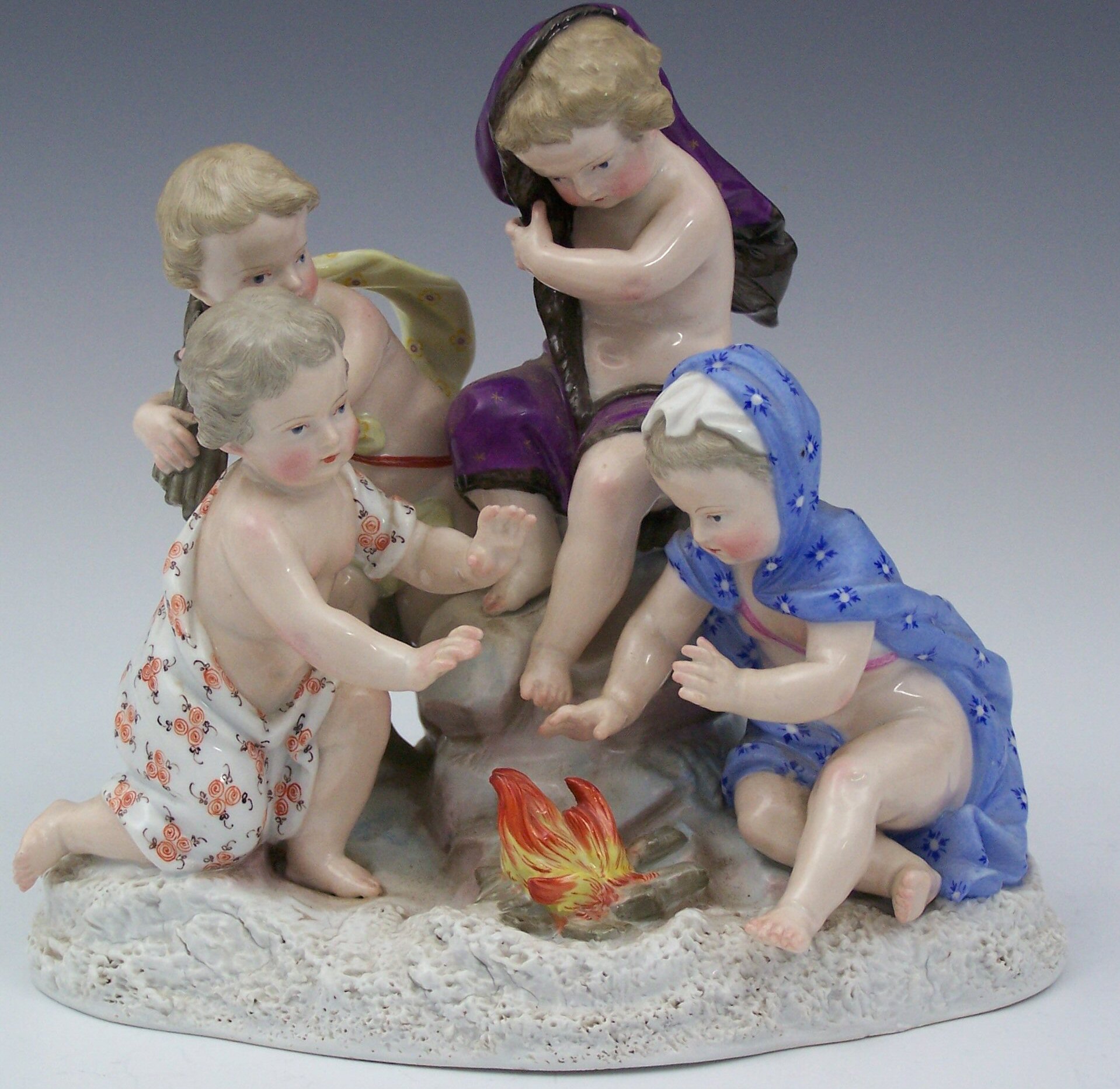 A 19th century Meissen figural group,