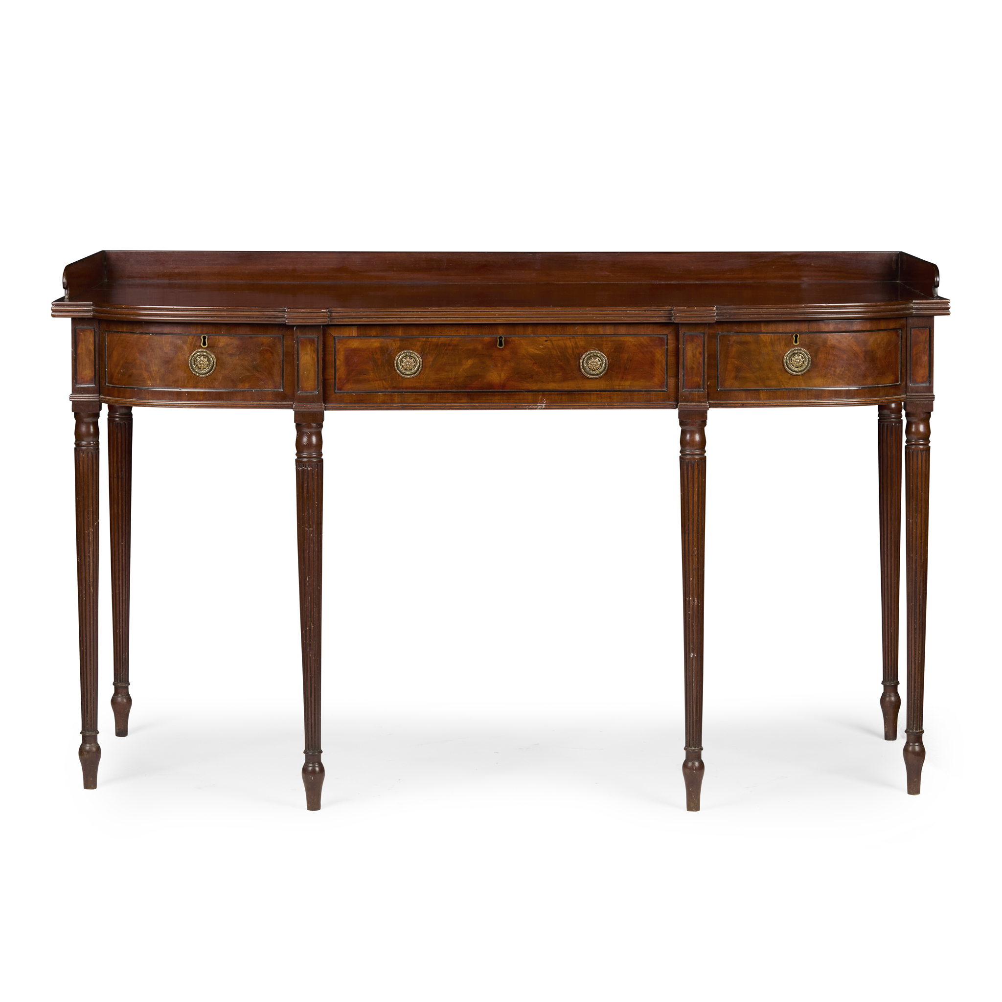 GEORGE III MAHOGANY AND EBONY SERVING TABLE, ATTRIBUTED TO GILLOWS