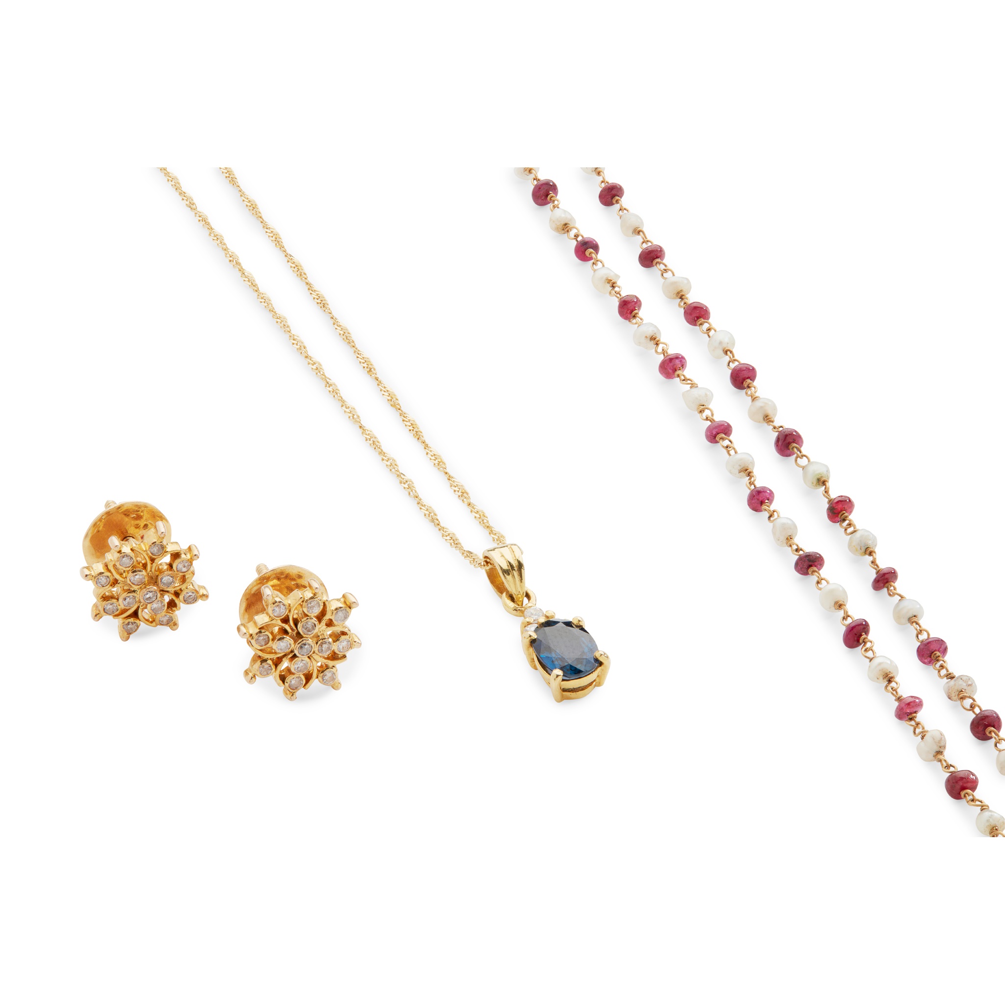 A collection of gem-set jewellery