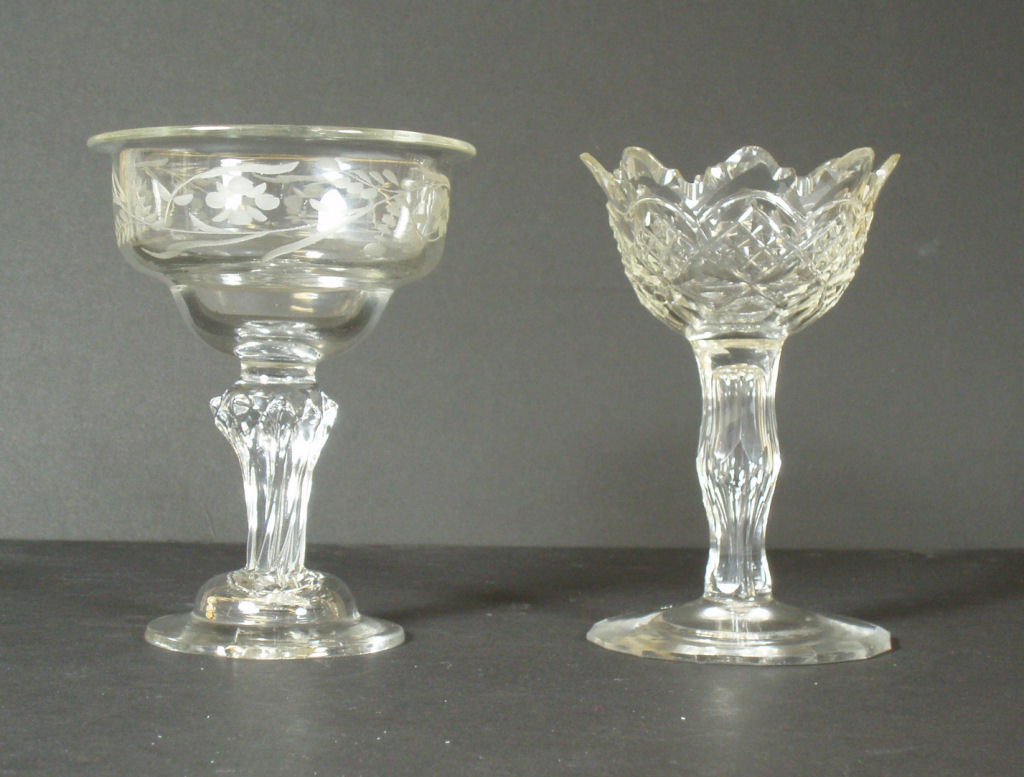 Two 18th/19th century sweetmeat glasses