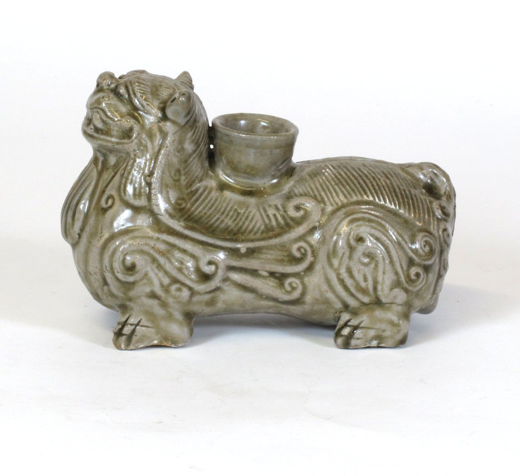 CHINESE CELADON BRUSH POT