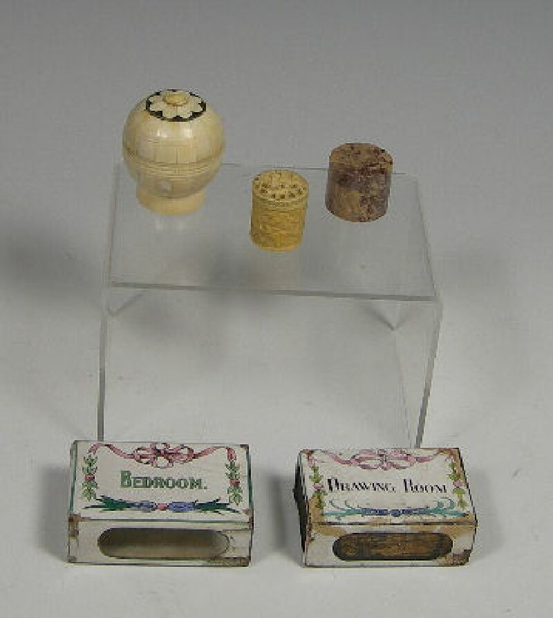 A matched pair of enameled matchbox covers