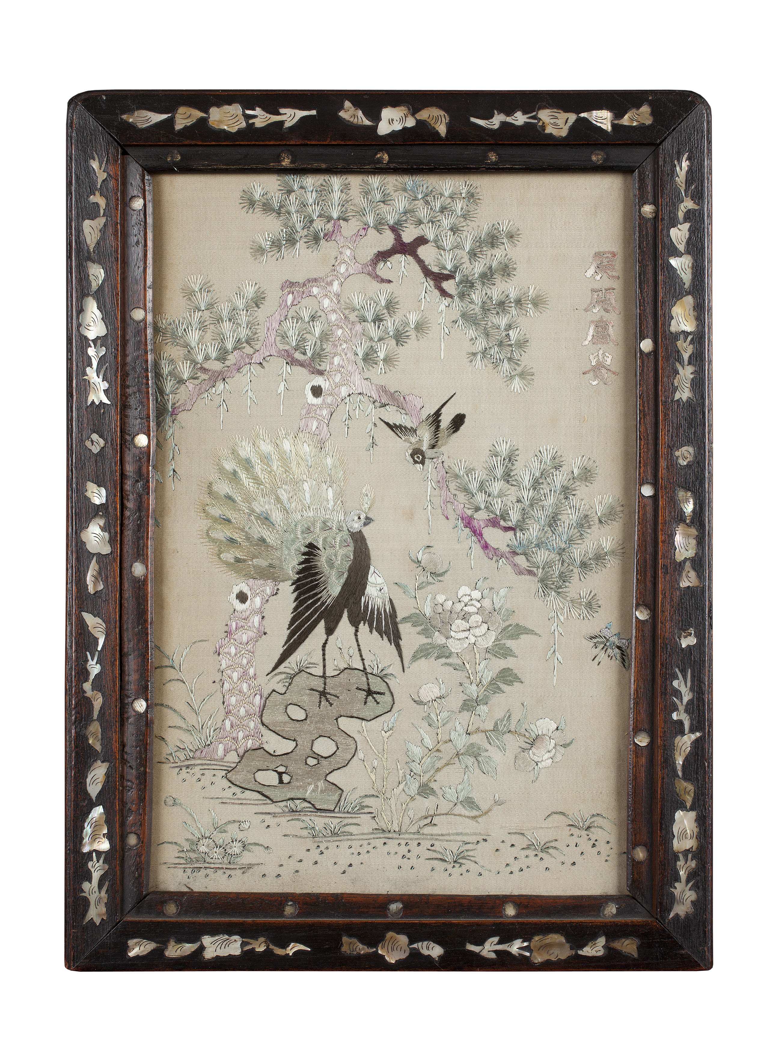 CHINESE SILK EMBROIDERED PANEL