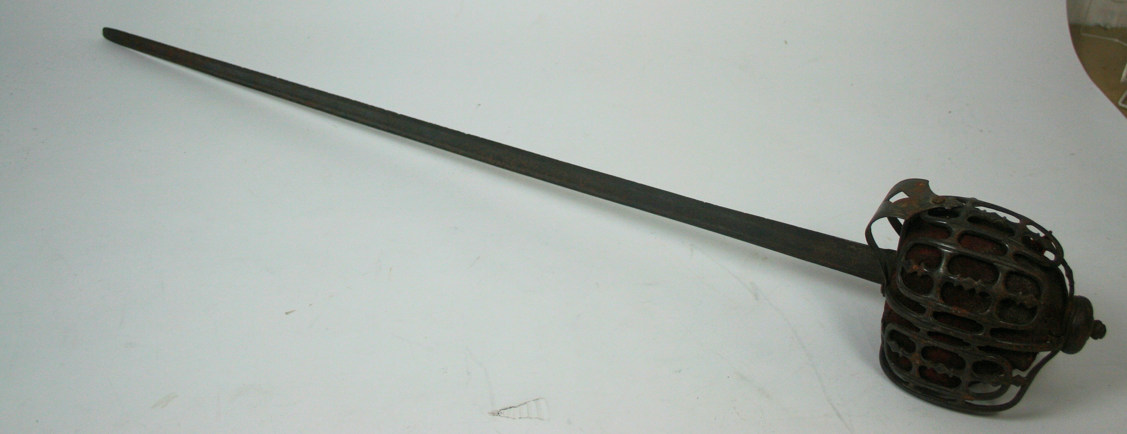 Scottish basket-hilted horseman's back sword circa 1770