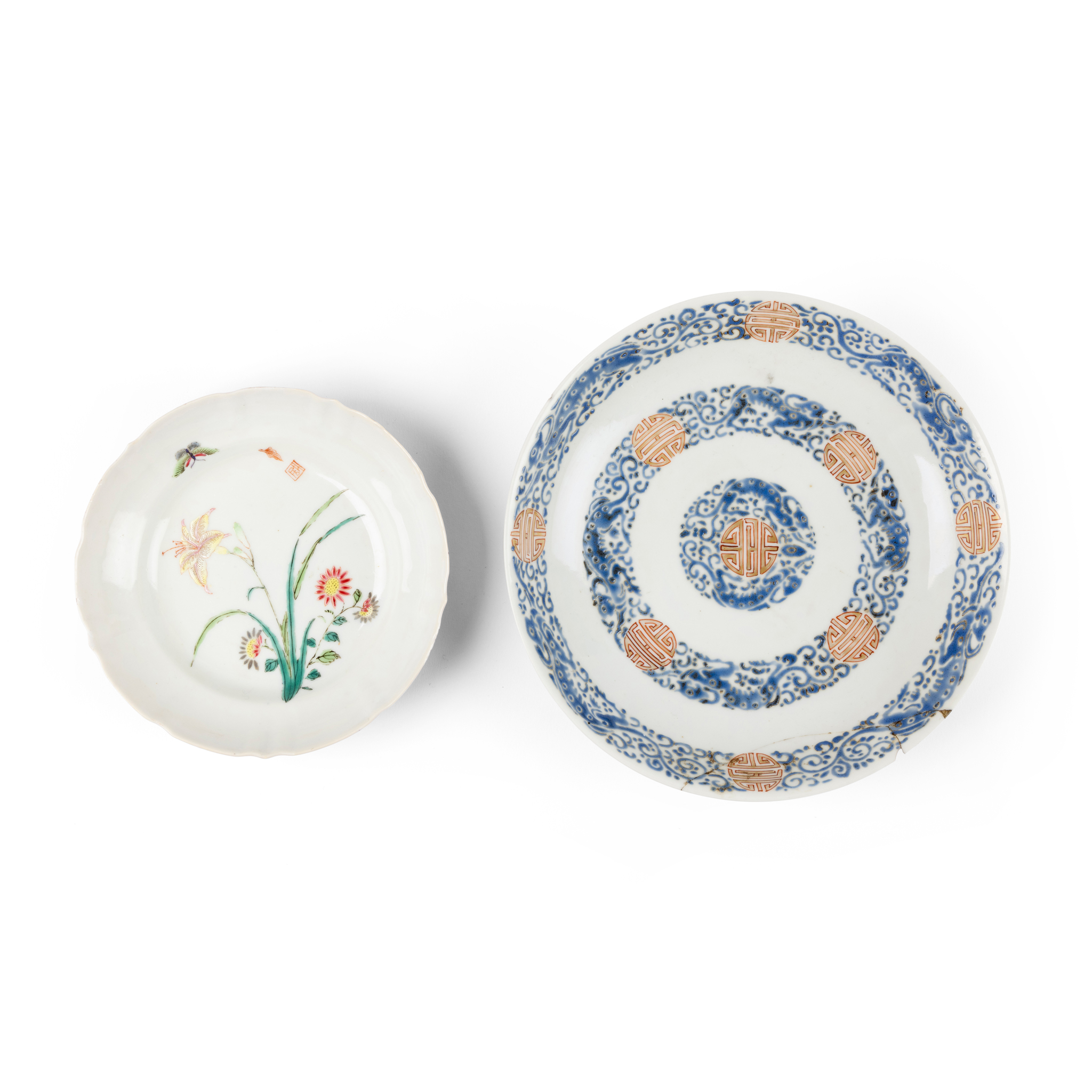 TWO CHINESE PORCELAIN PLATES