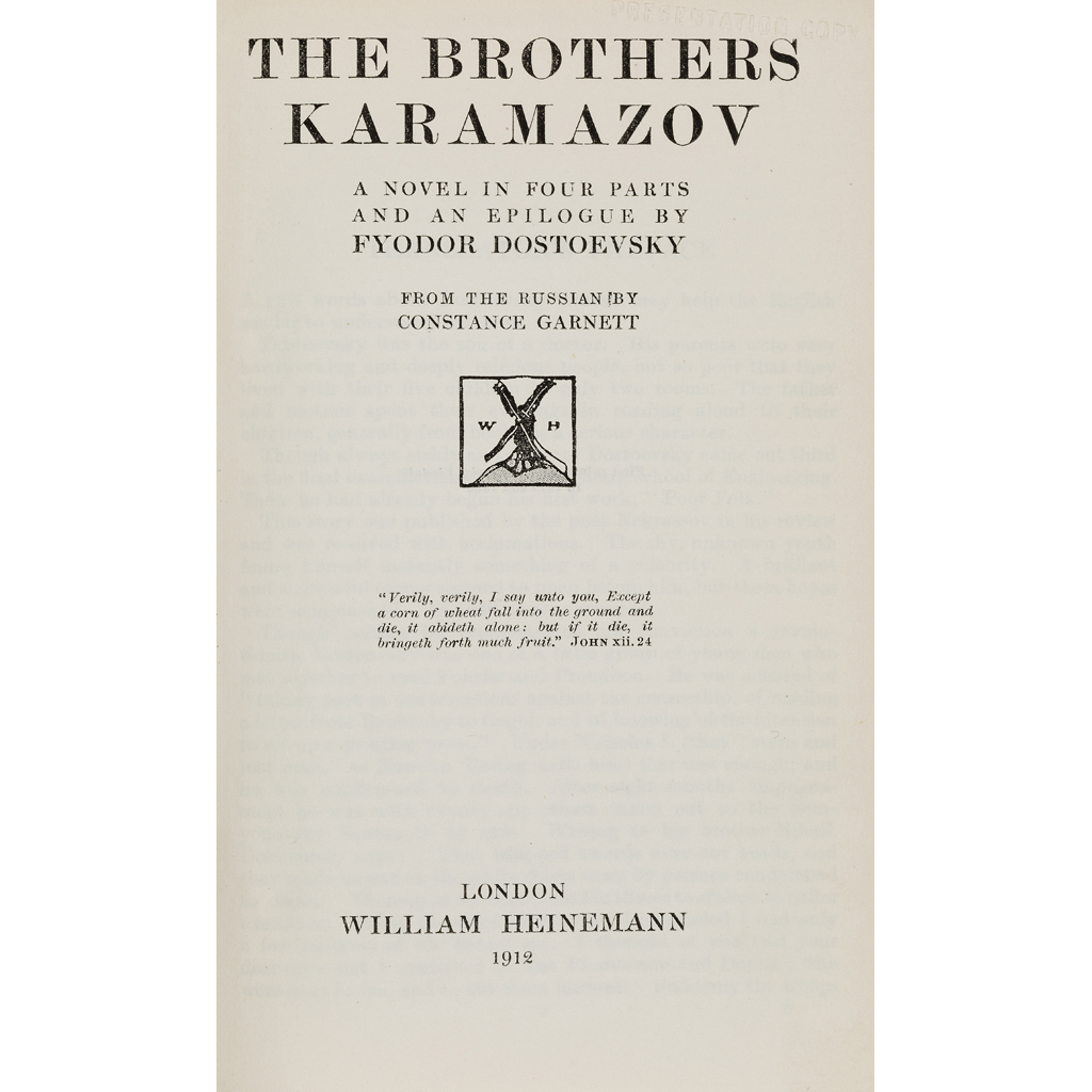 DOESTOEVSKY / DOSTOYEVSKY, FYODOR