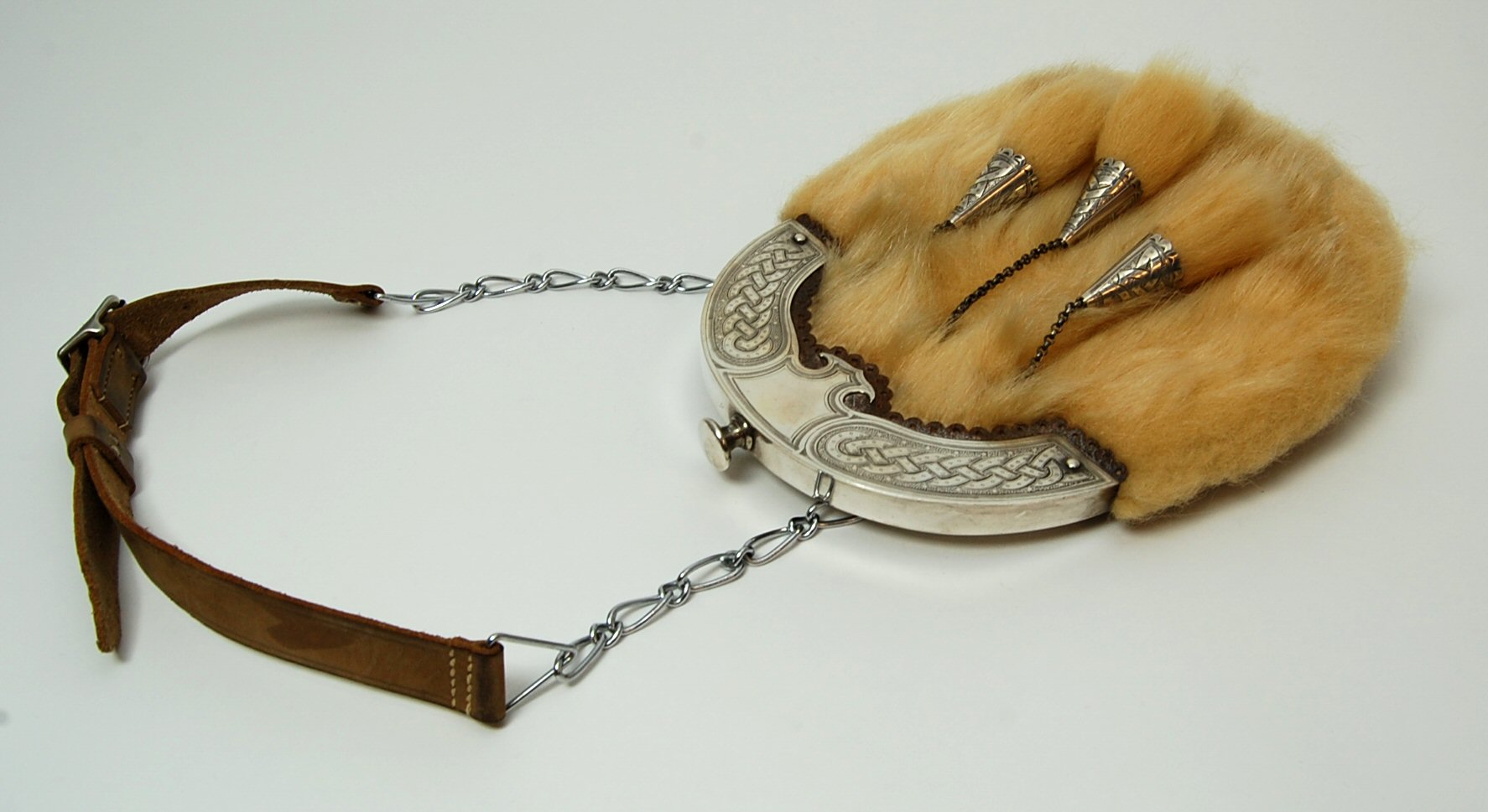 A silver mounted dress sporran
