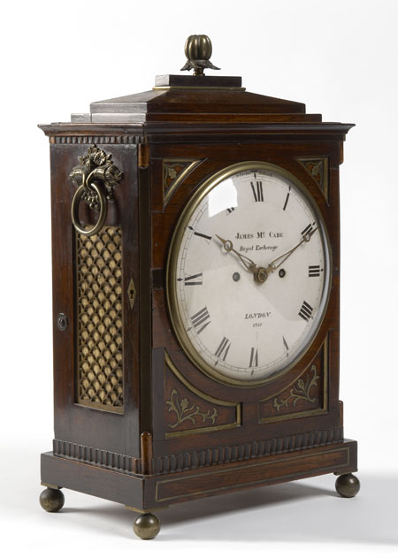 A Regency period rosewood bracket clock By James McCabe