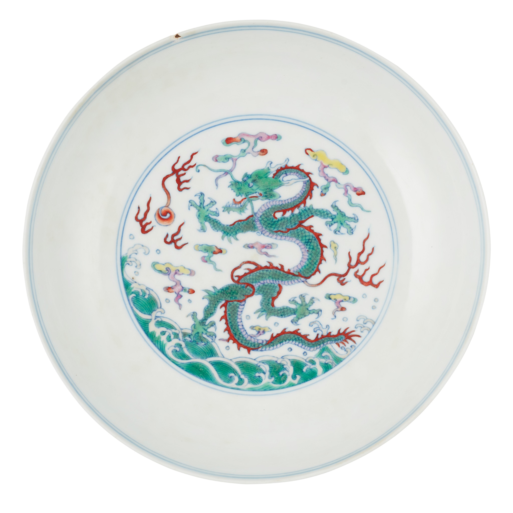 DOUCAI 'DRAGON' DISH