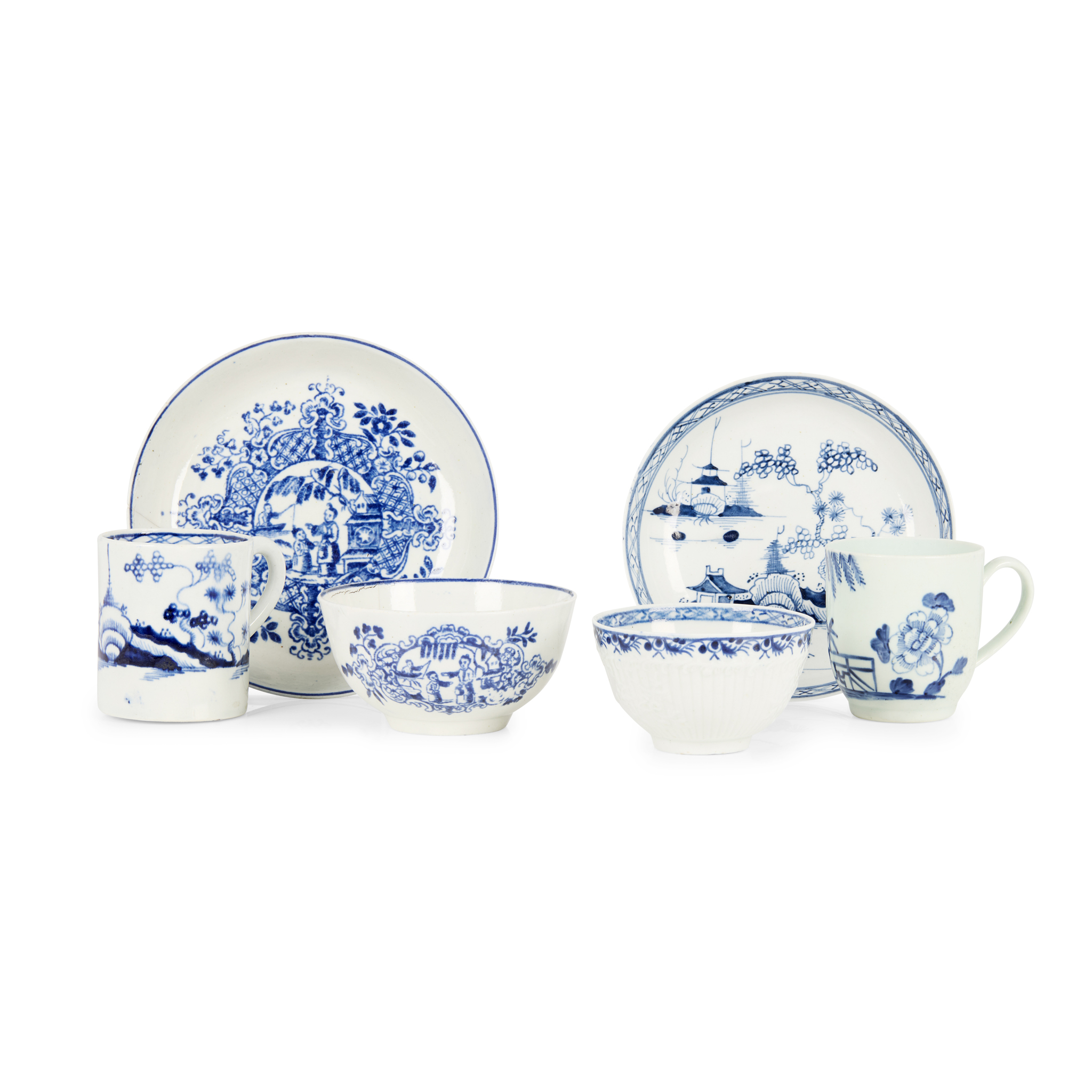 GROUP OF LIVERPOOL PORCELAIN CERAMICS