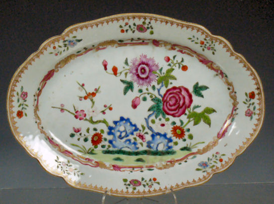 A 19th century Chinese export famille rose plate
