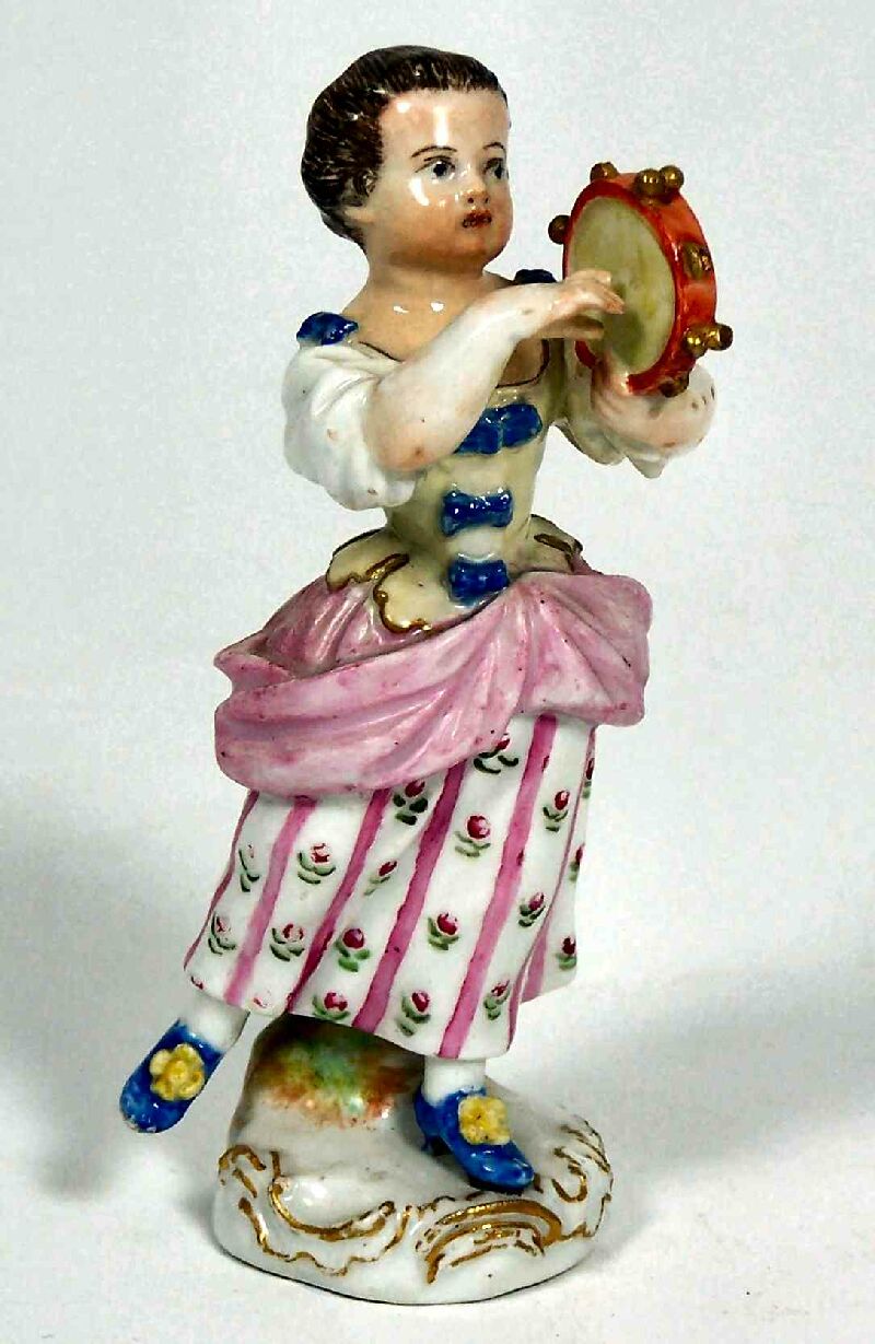 An 18th century Meissen figure of a girl REVISED ESTIMATE £350-450