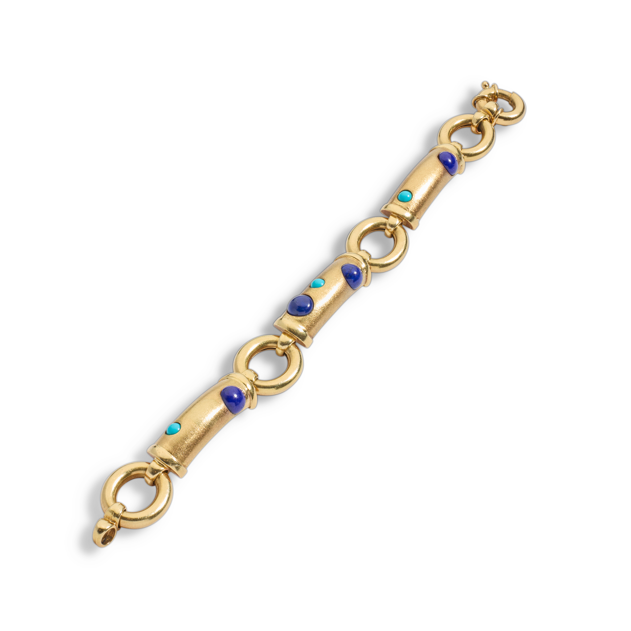 A lapis lazuli and turquoise bracelet