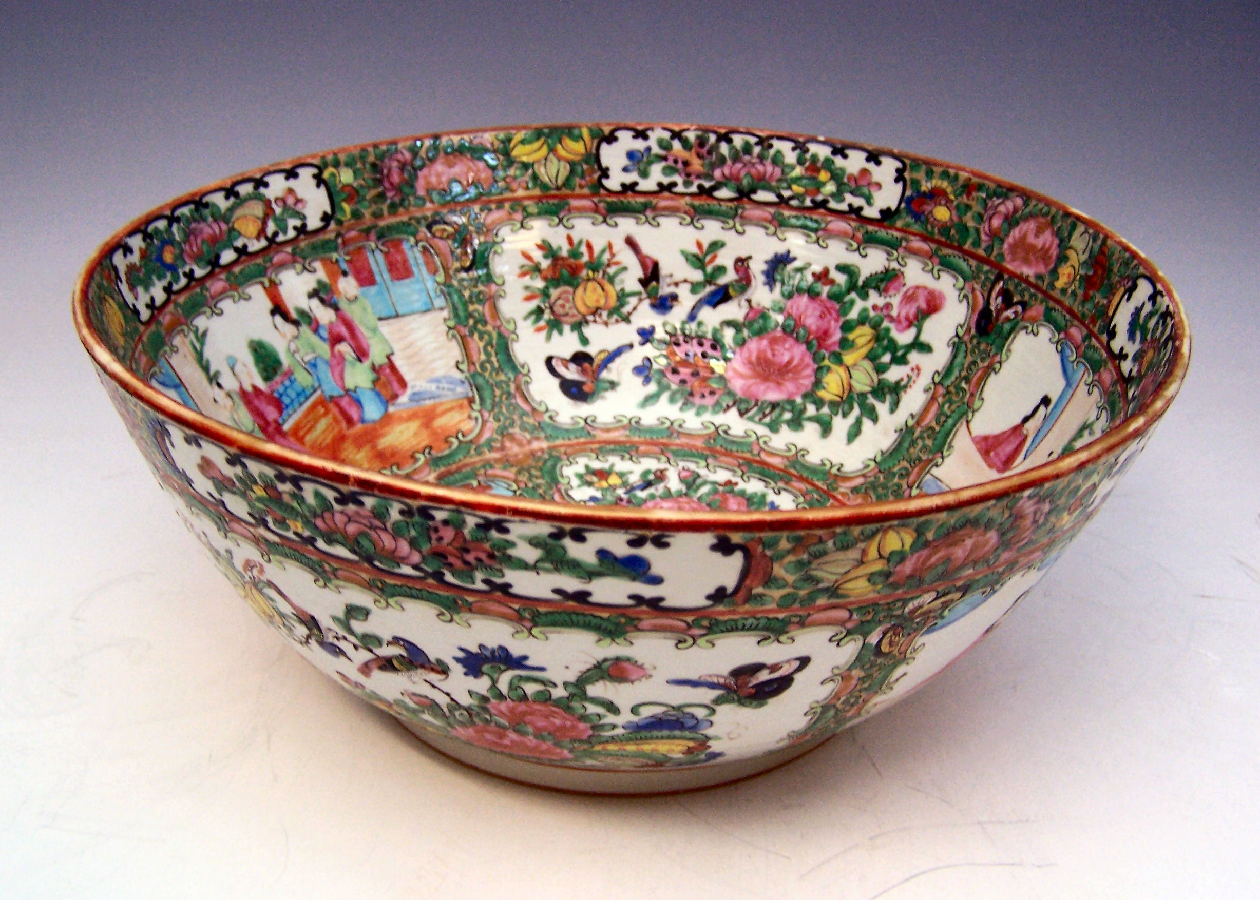 A Chinese famille rose punch bowl,