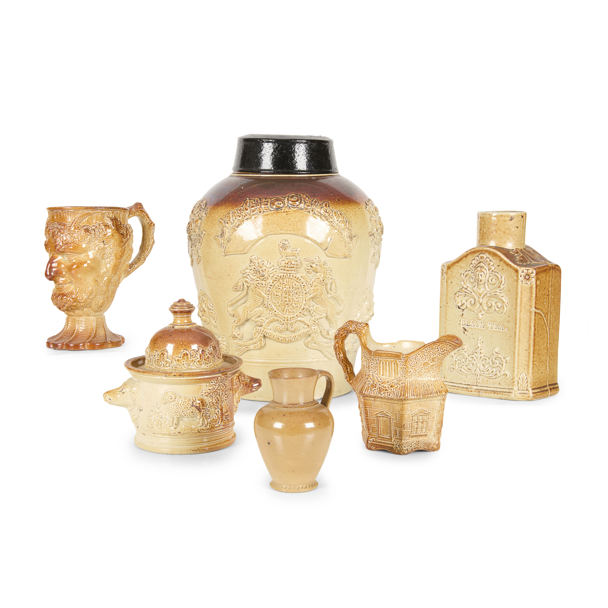 COLLECTION OF SALTGLAZED STONEWARE