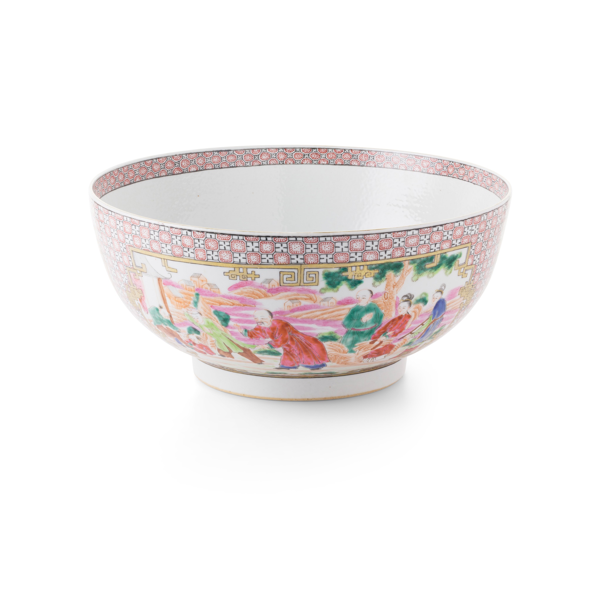 FAMILLE ROSE PUNCH BOWL