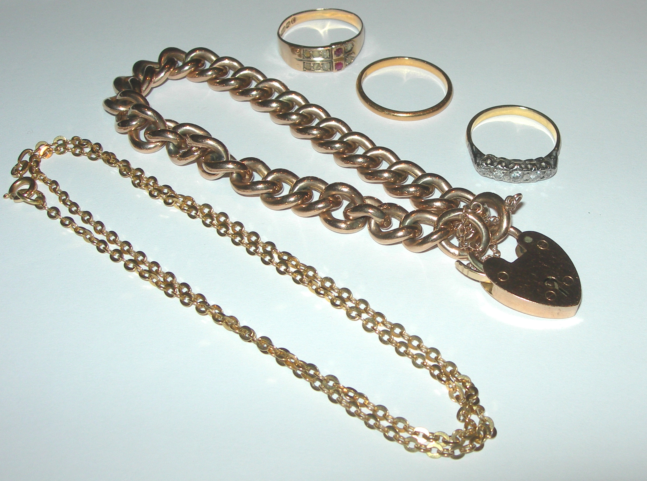 A diamond five-stone ring,