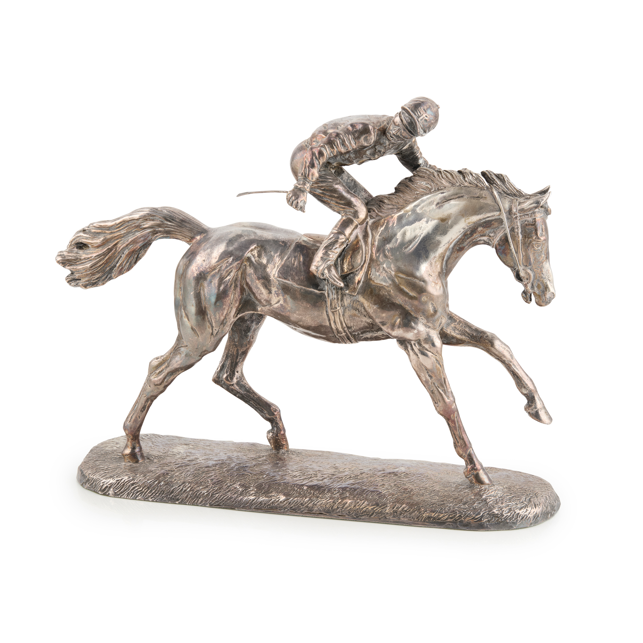 A 1990s MODEL OF A RACEHORSE AND JOCKEY