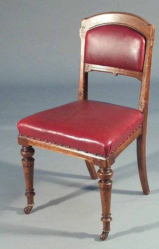 A set of six 19th century oak dining chair