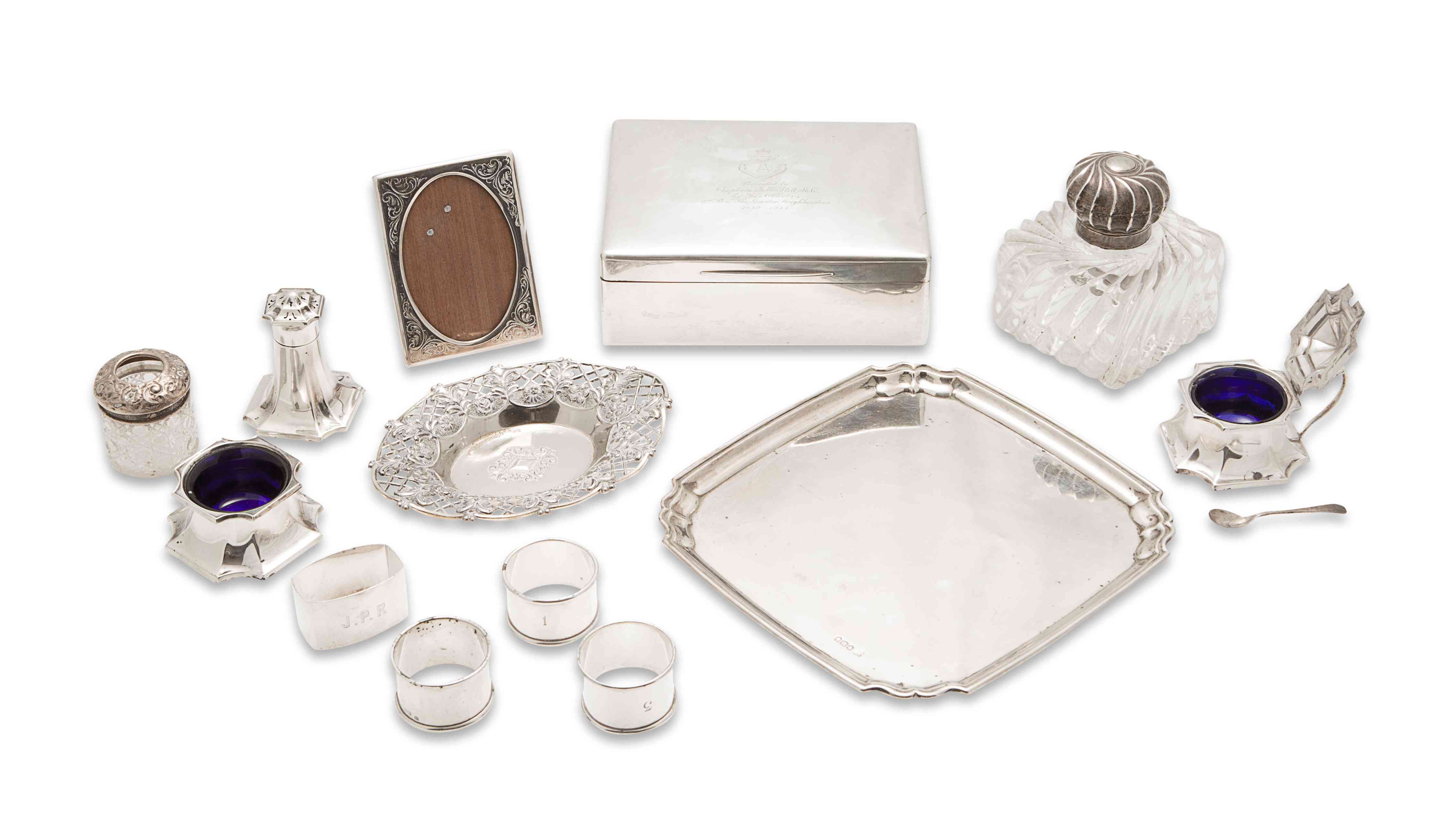 A mixed group of silver