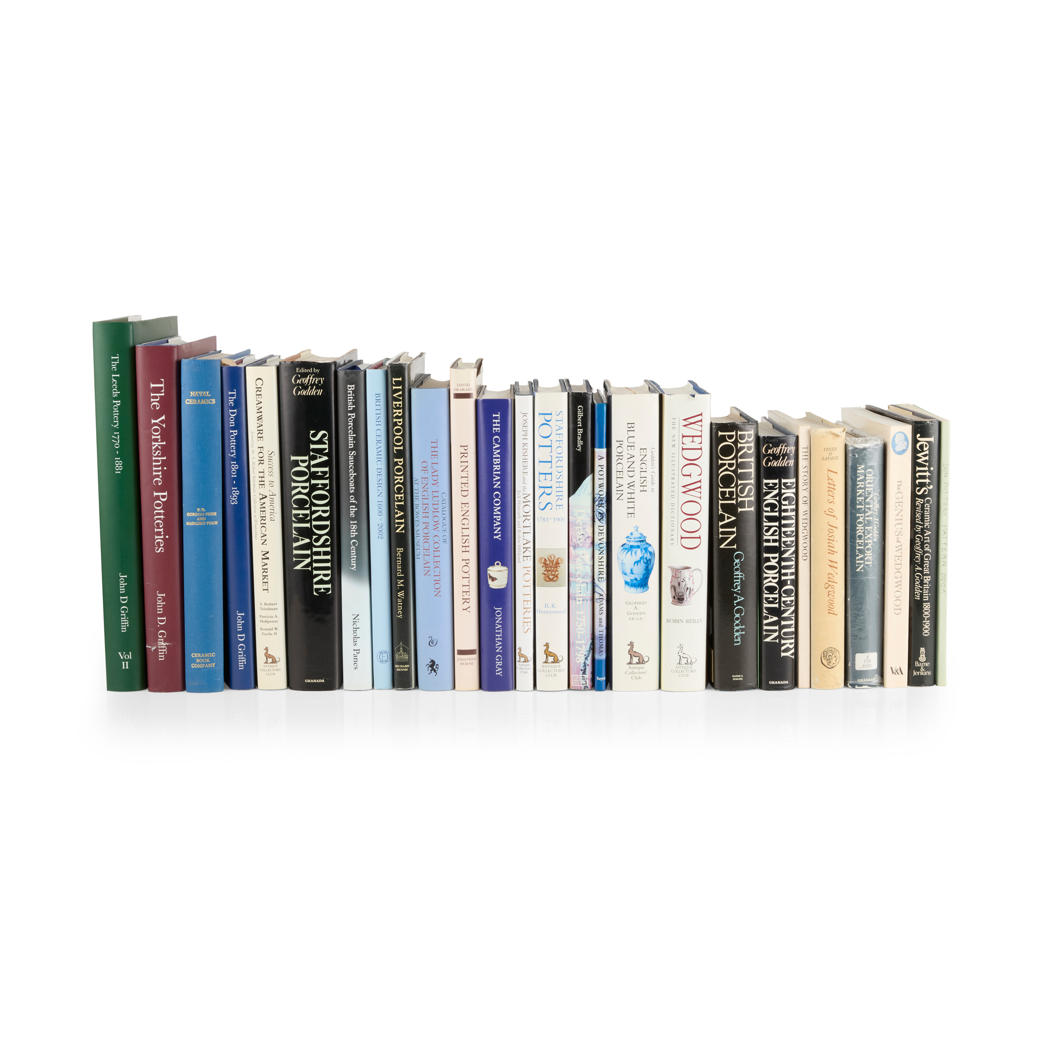 LARGE COLLECTION OF REFERENCE BOOKS ON BRITISH CERAMICS
