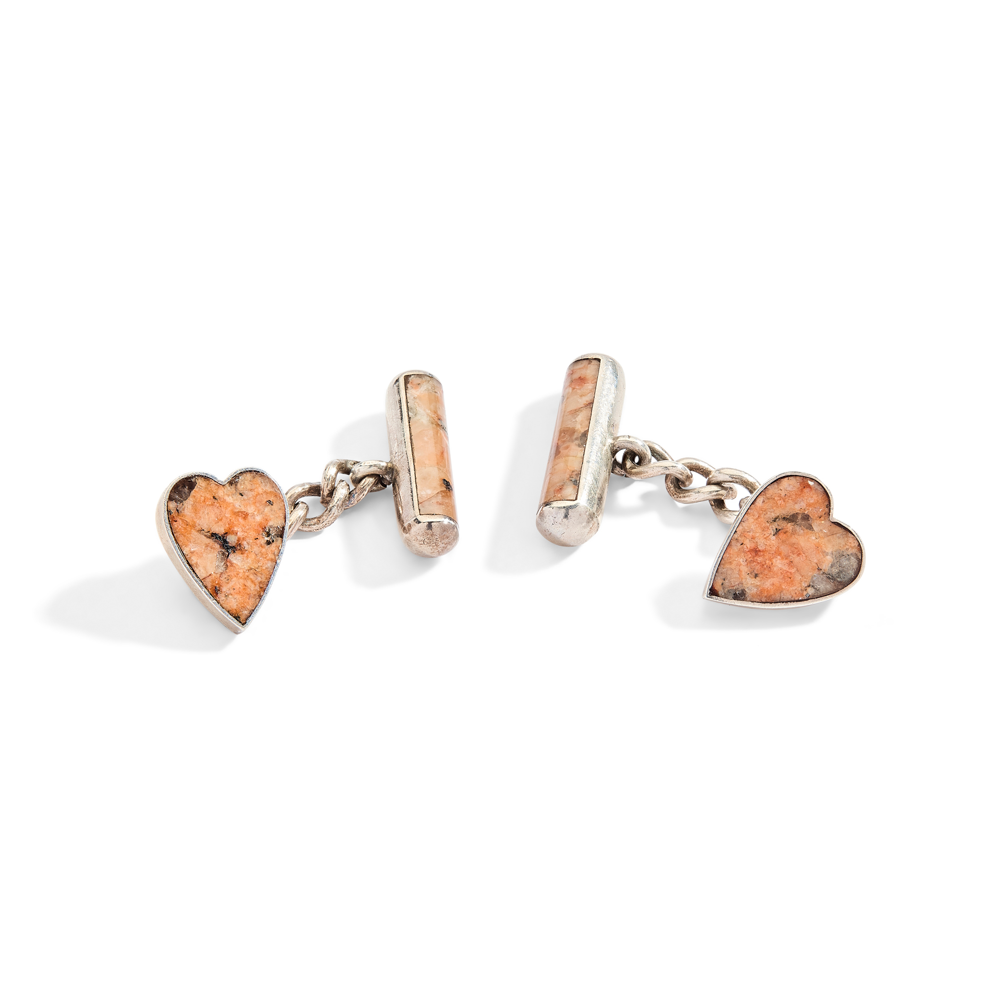 A pair of late 19th century Scottish agate cufflinks