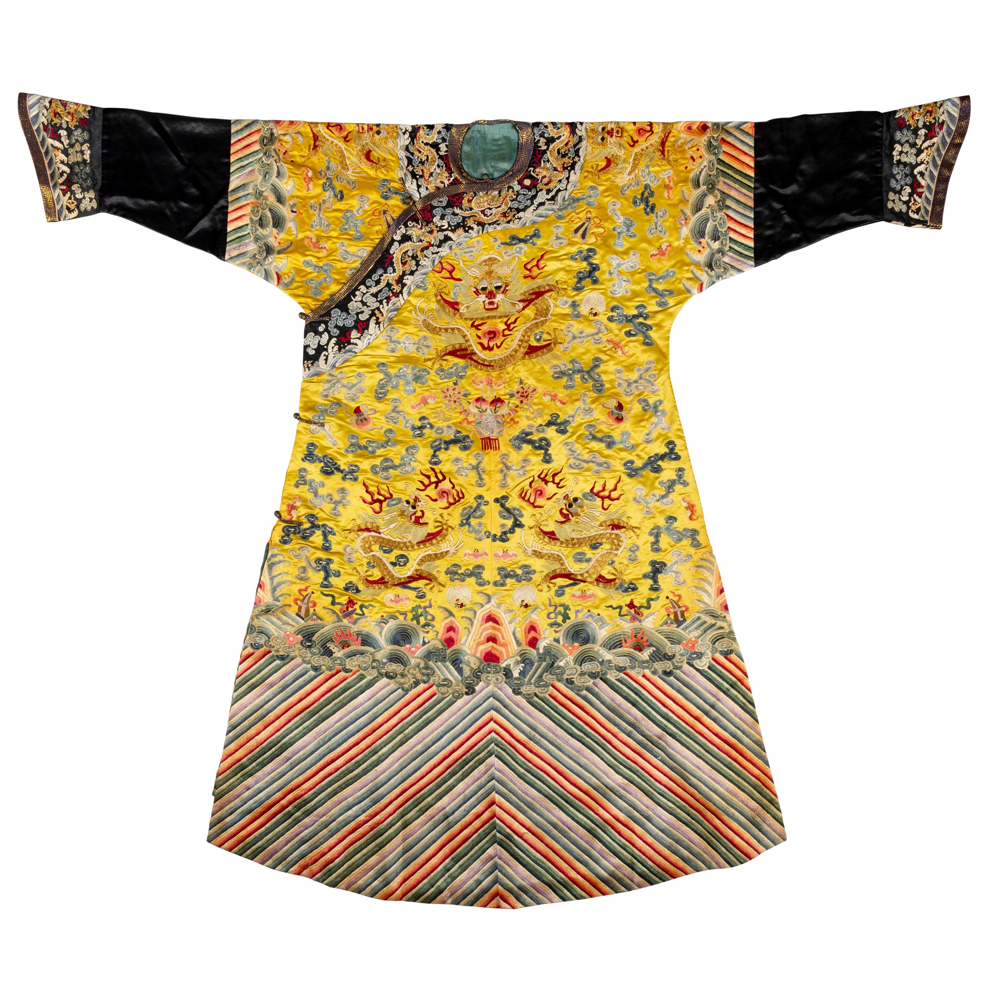 YELLOW-GROUND 'DRAGON' ROBE, JIFU