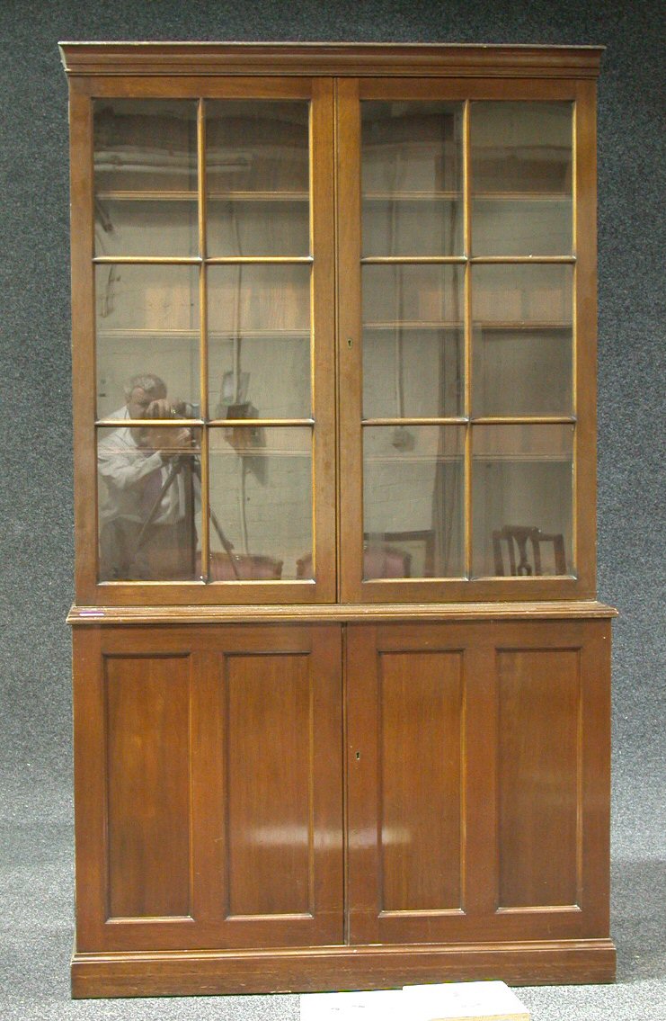 A mahogany bookcase cabinet,