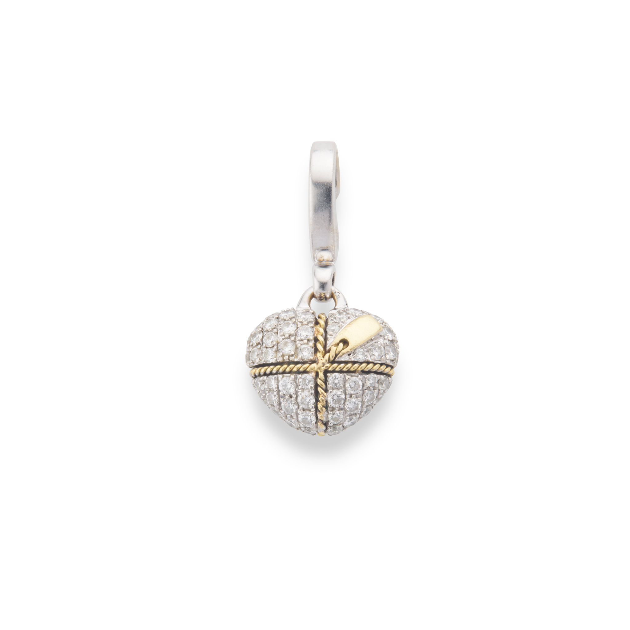 Theo Fennell: A white gold and diamond heart charm