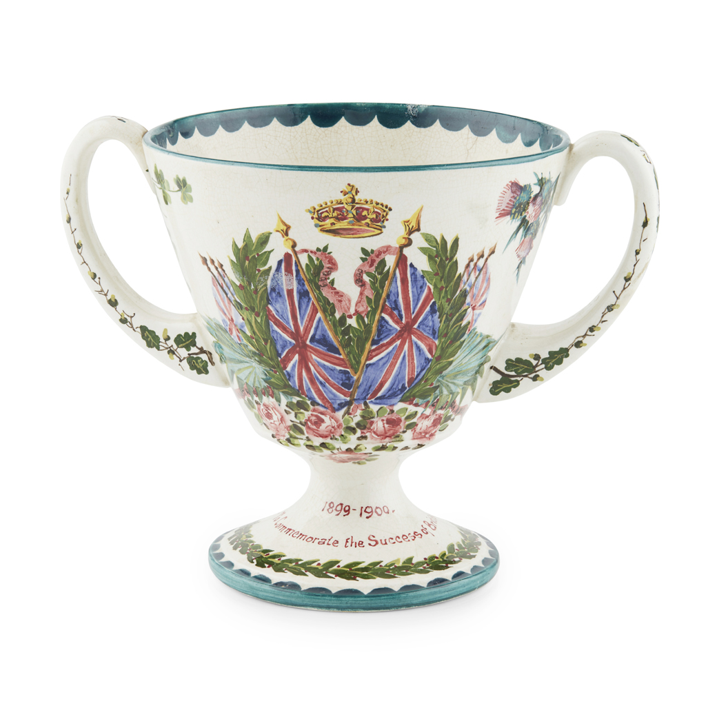 A WEMYSS WARE COMMEMORATIVE GOBLET