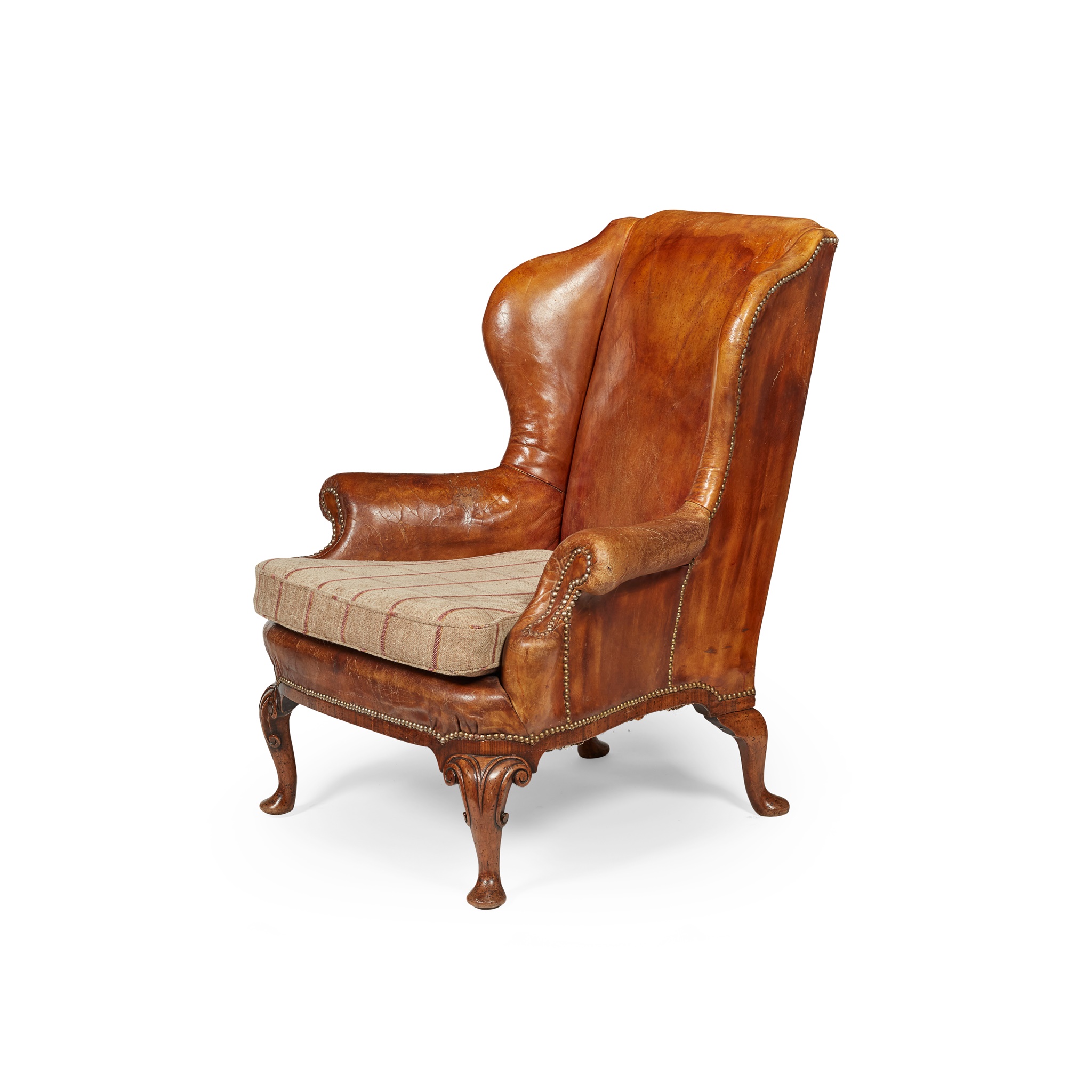 GEORGIAN STYLE LEATHER ARMCHAIR