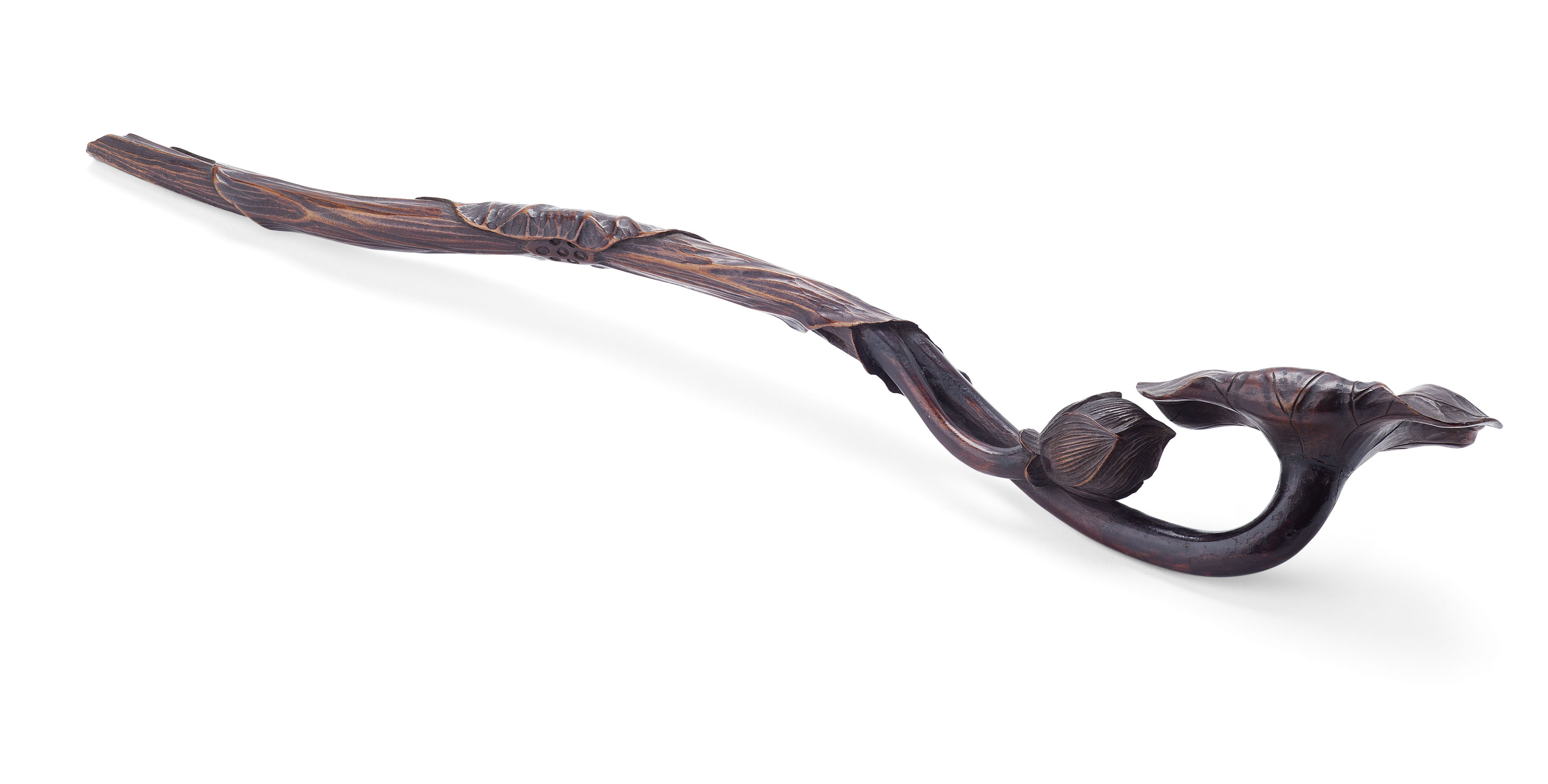 CHINESE CARVED BOXWOOD RUYI SCEPTRE