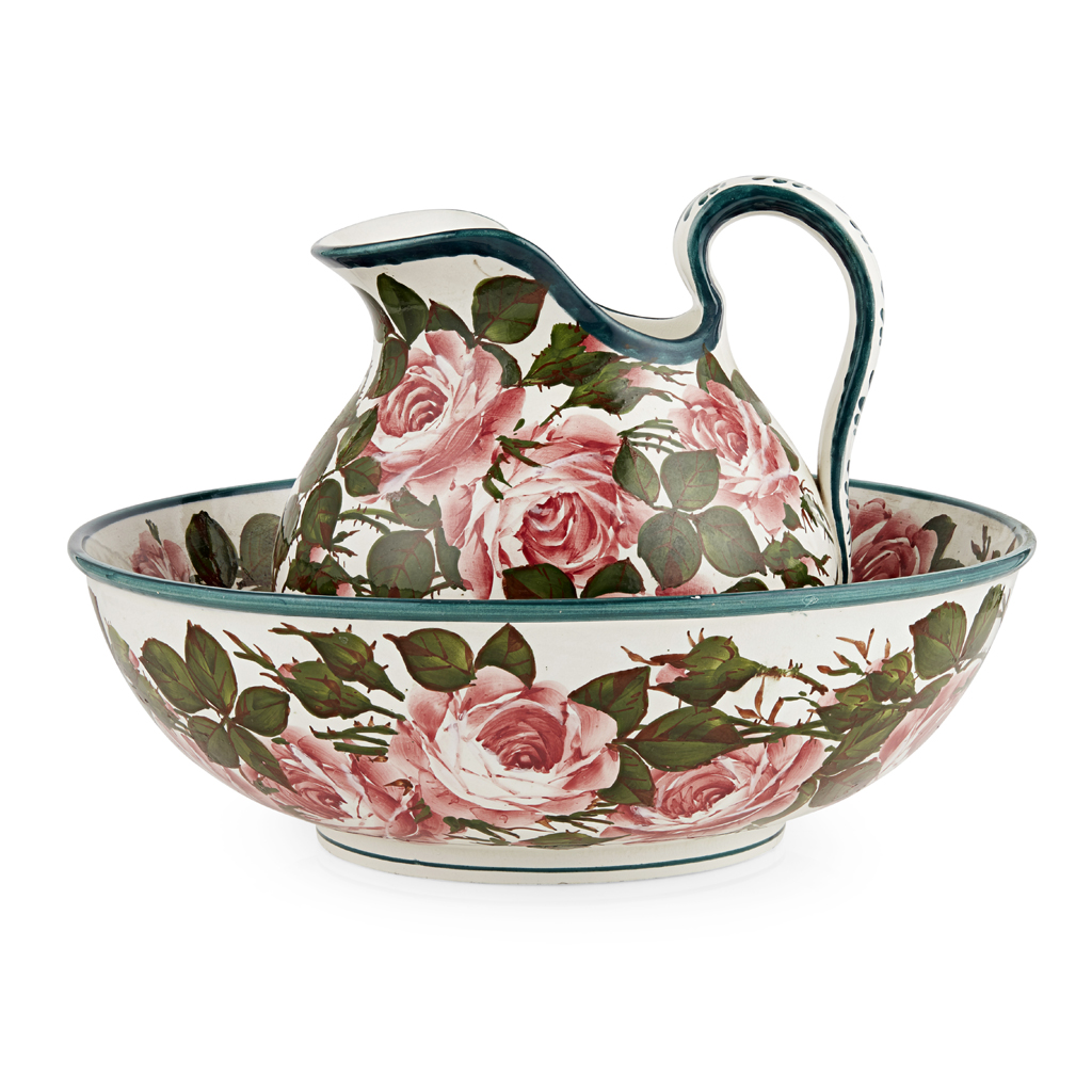 A WEMYSS WARE EWER AND BASIN