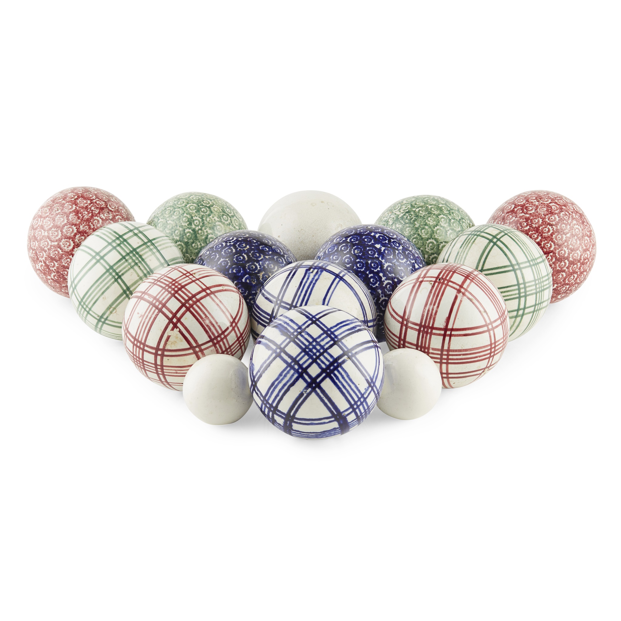 THIRTEEN SCOTTISH CARPET BOWLS