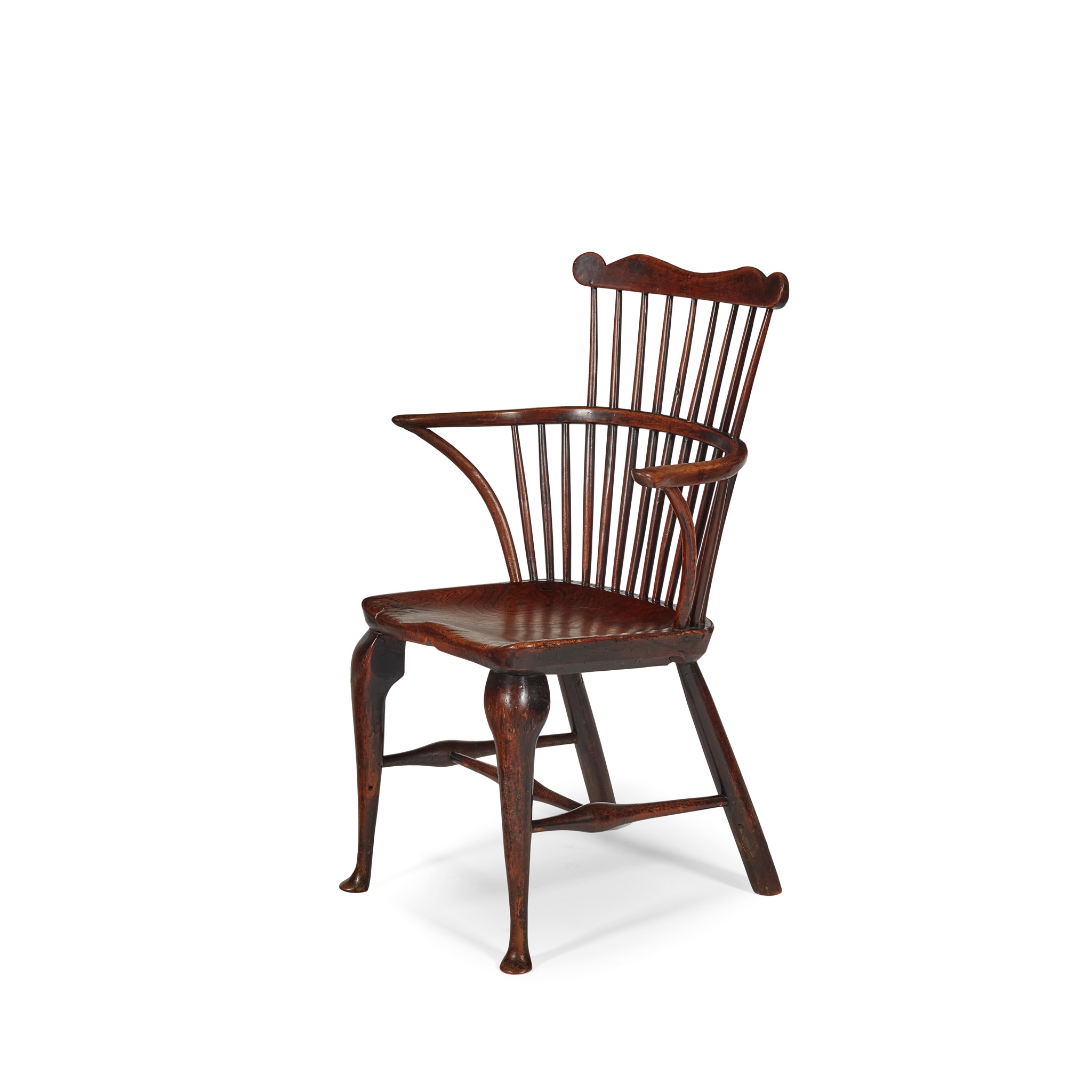 GEORGE II ELM WINDSOR ARMCHAIR