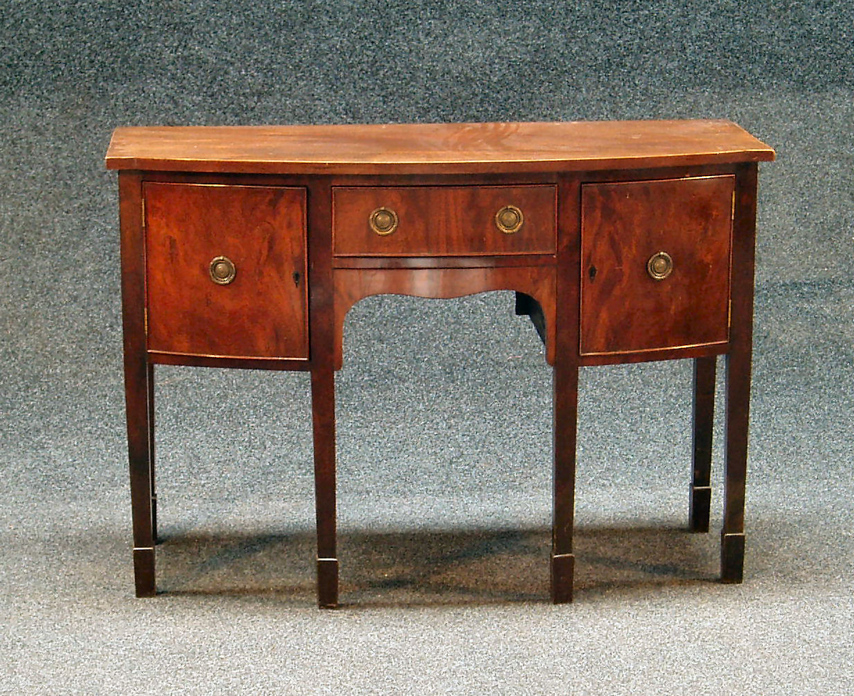 A 19th century mahogany bowfront sideboard,