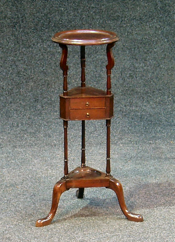 A Georgian mahogany washstand,