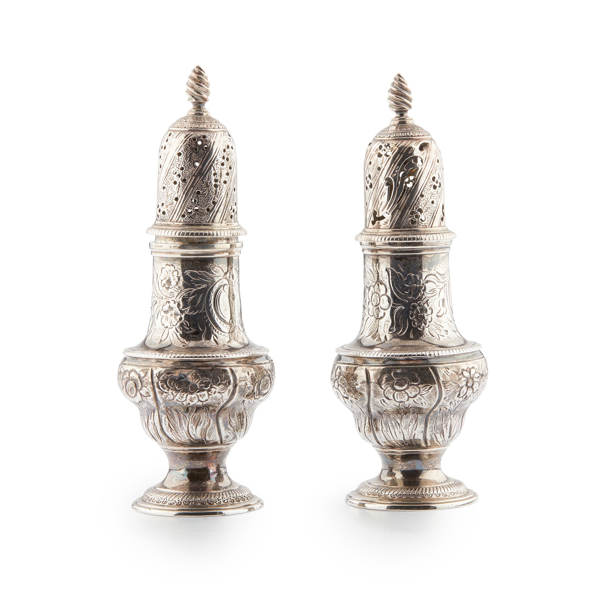A PAIR OF EARLY GEORGE III CASTERS