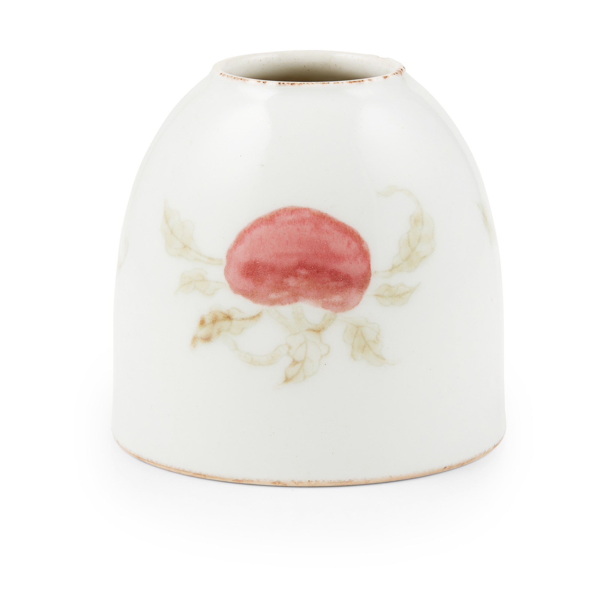UNDERGLAZE RED DECORATED BRUSH WASHER