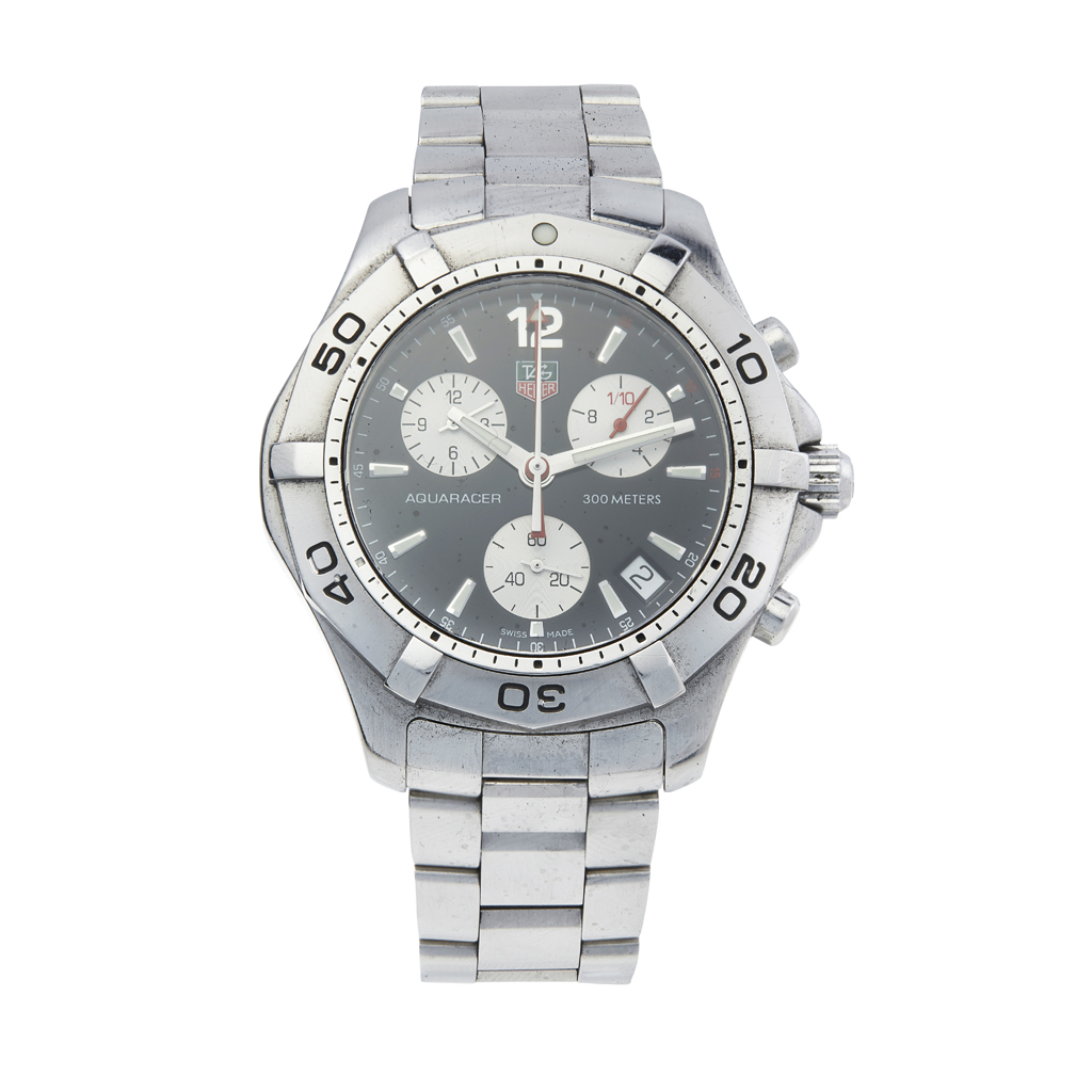 A gentleman's stainless steel cased chronograph, Tag Heuer