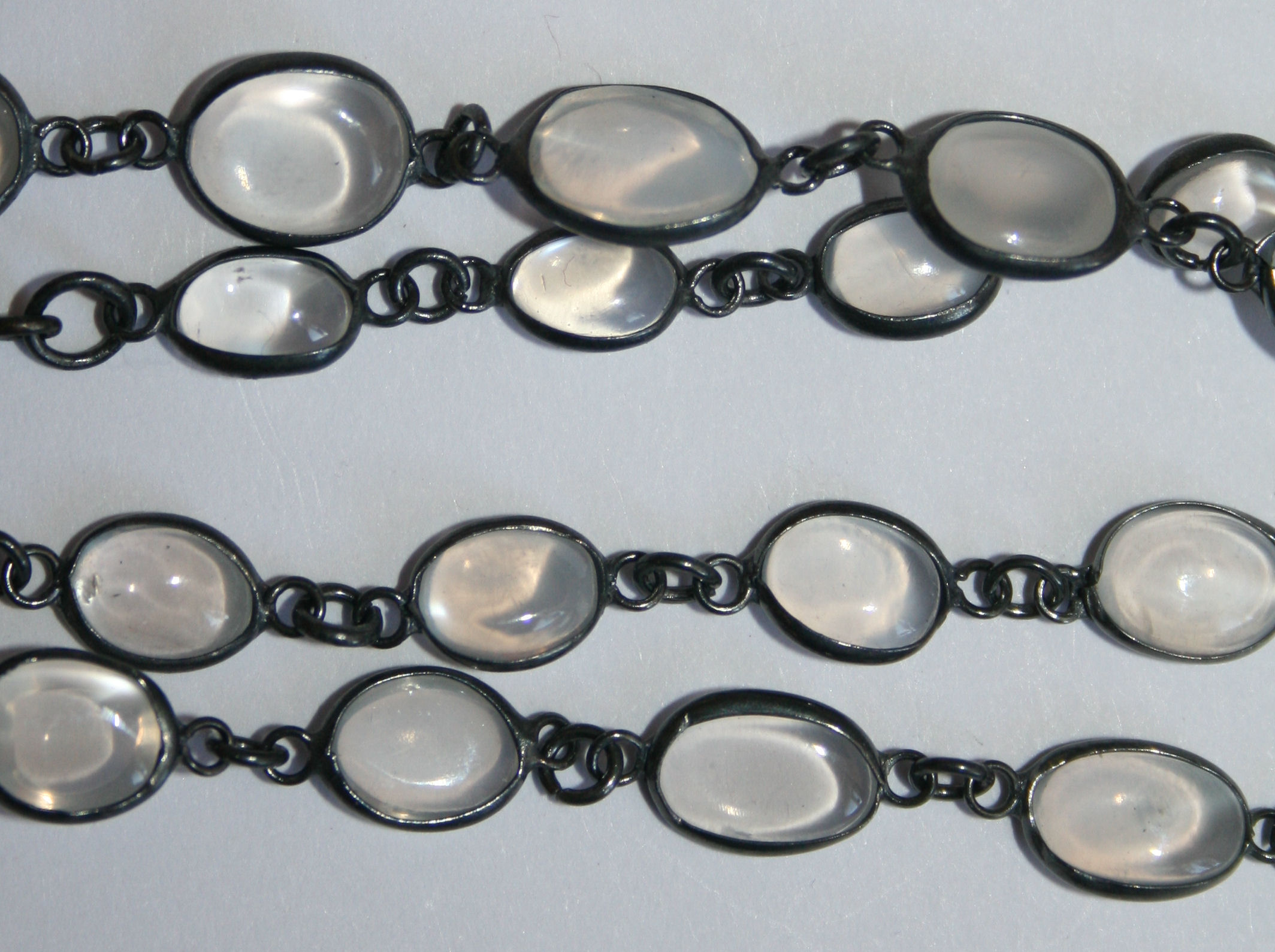 A pair of moonstone necklaces
