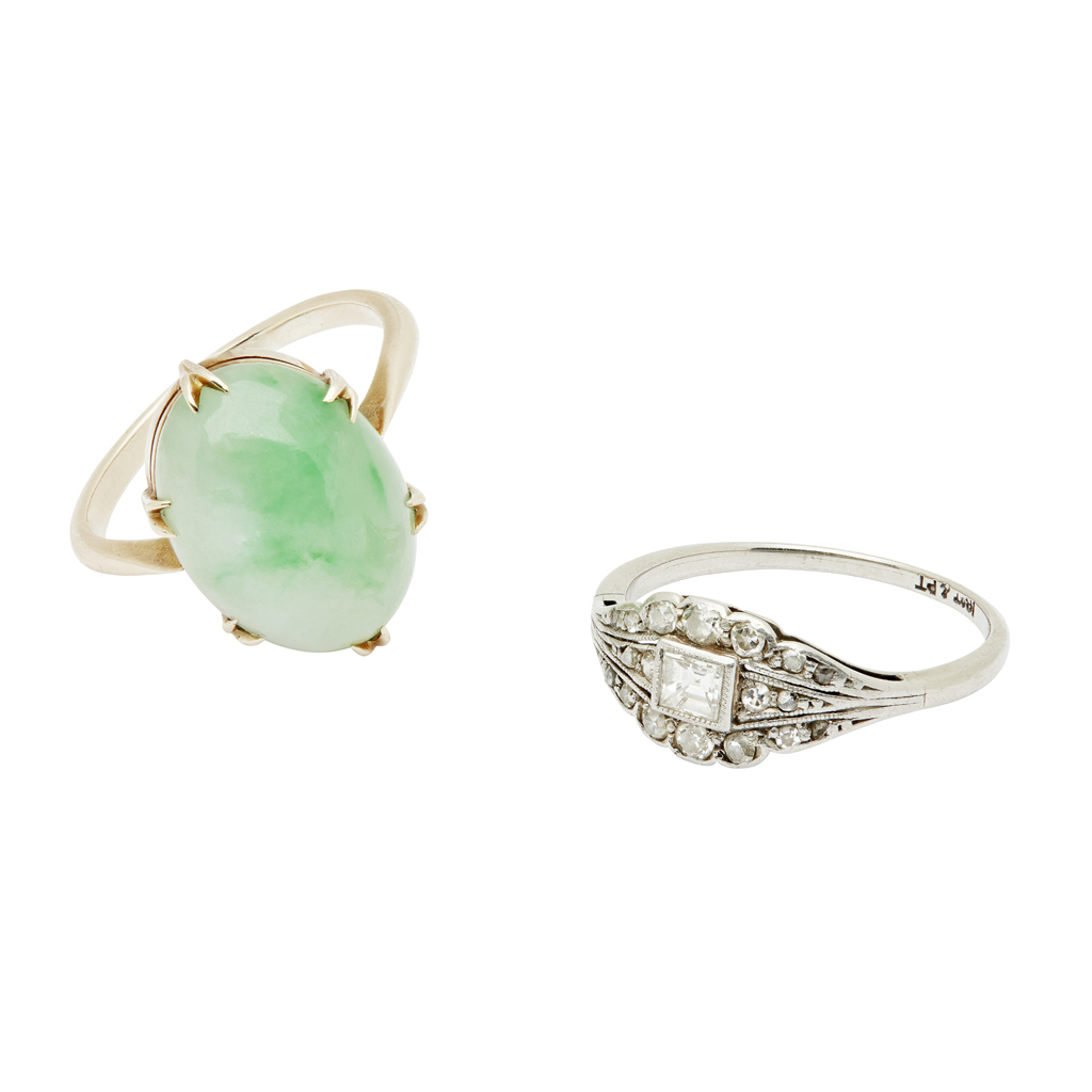 An early 20th century diamond set ring