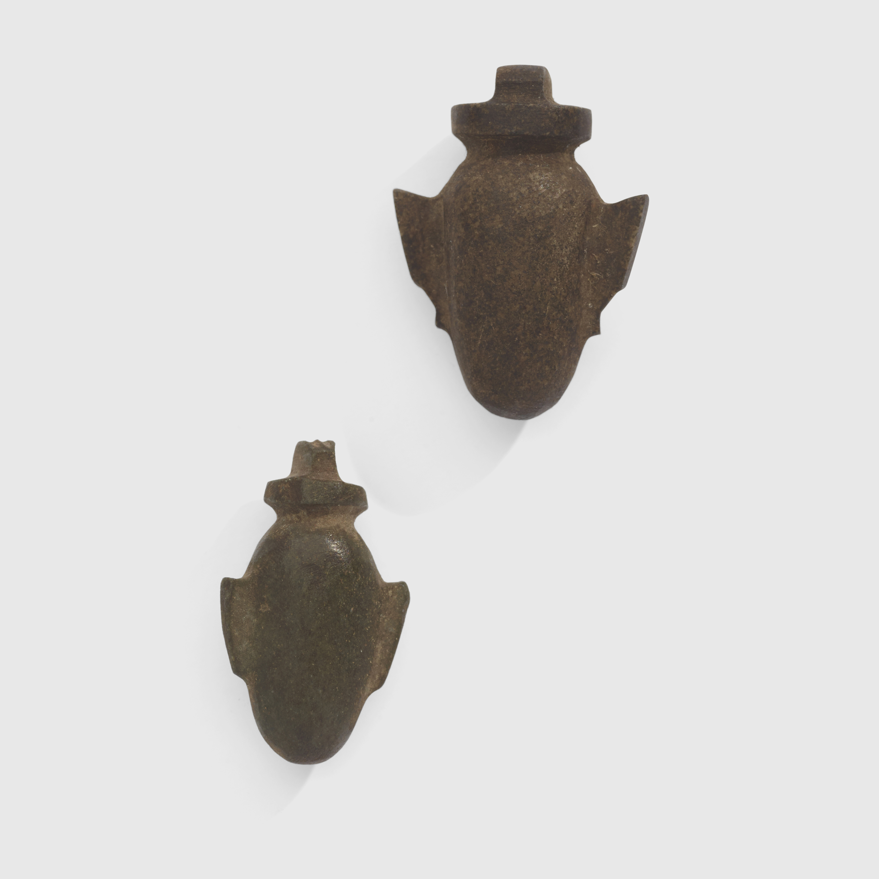 PAIR OF ANCIENT EGYPTIAN HEART AMULETS
