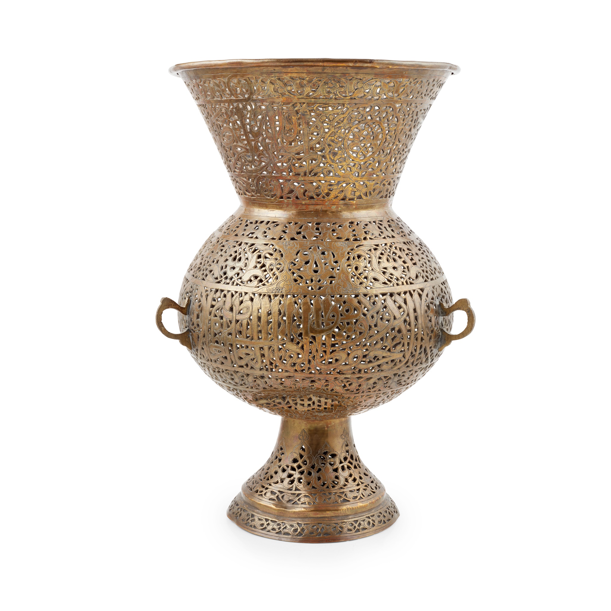 MAMLUK REVIVAL BRASS MOSQUE LAMP