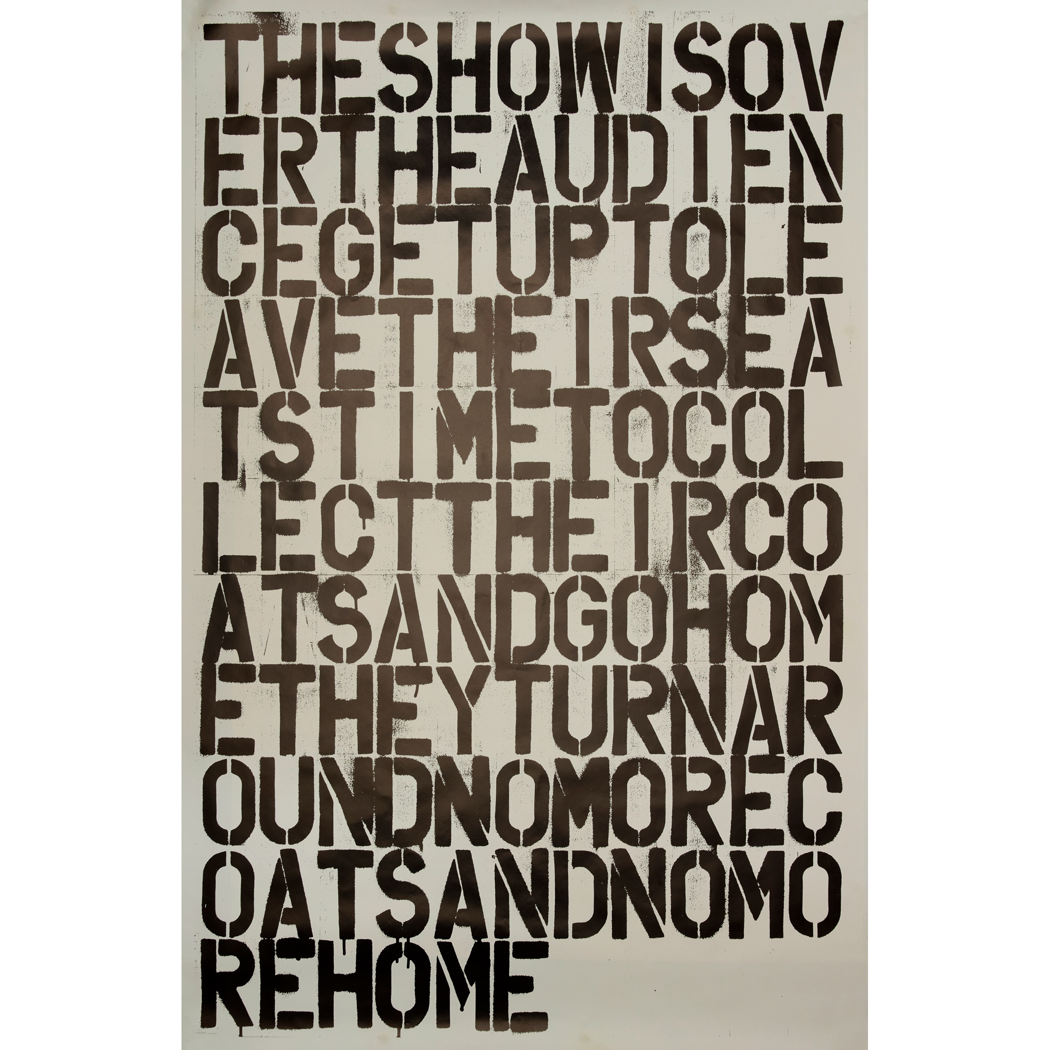 CHRISTOPHER WOOL (AMERICAN 1955-) AND FÉLIX GONZÁLES TORRES (CUBAN/AMERICAN 1957-1996)