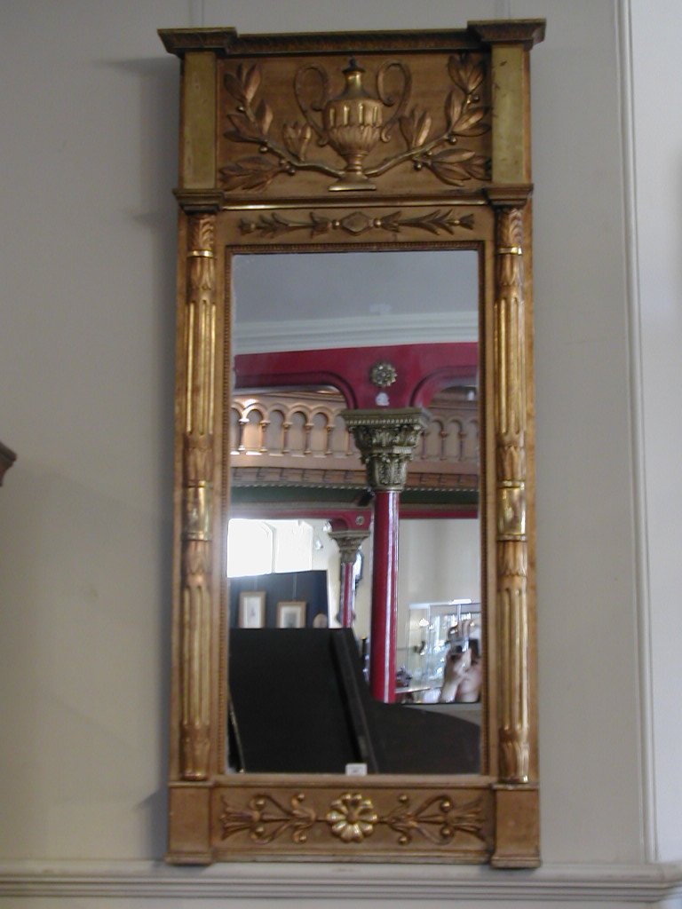 A William IV giltwood and gesso pier glass