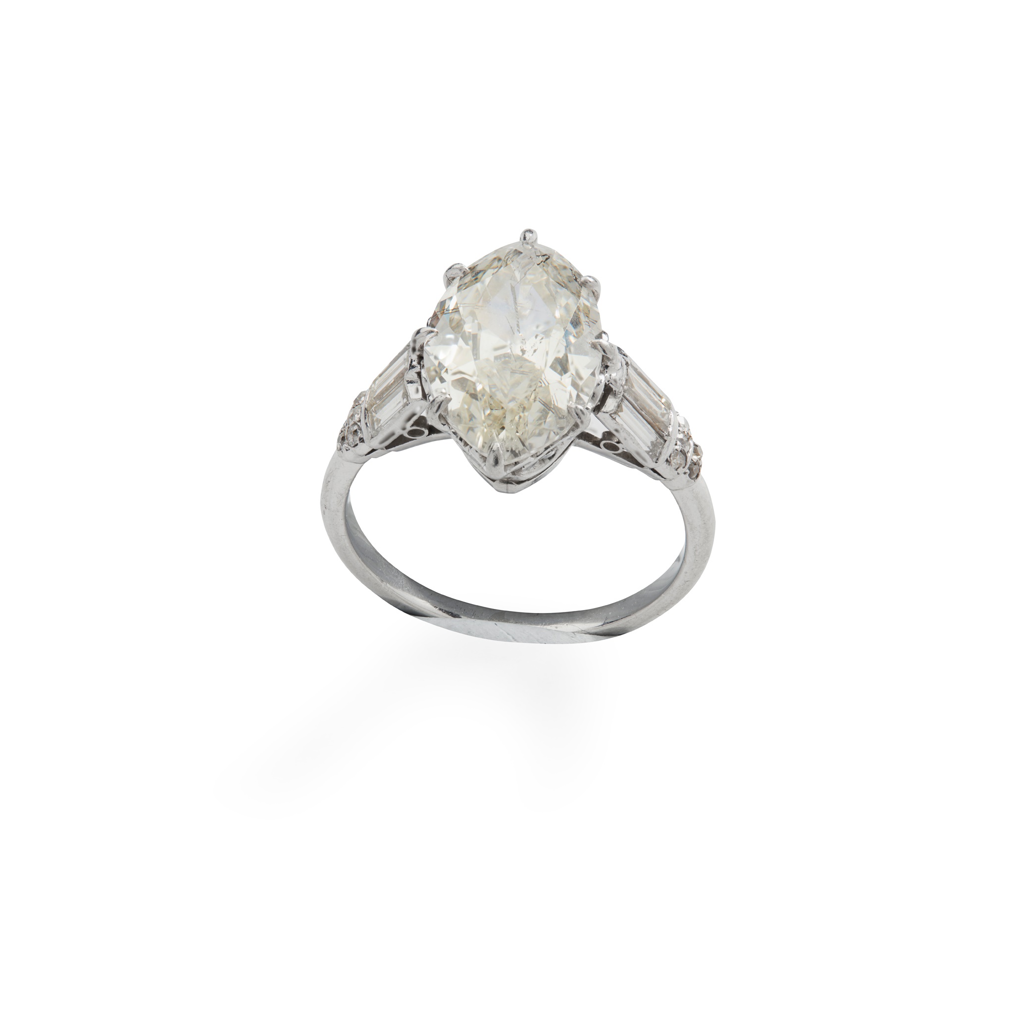 A diamond single-stone ring
