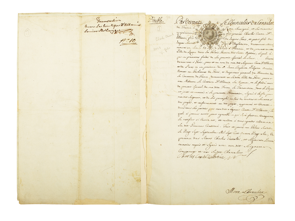 Bonnie Prince Charlie -- Divorce settlement