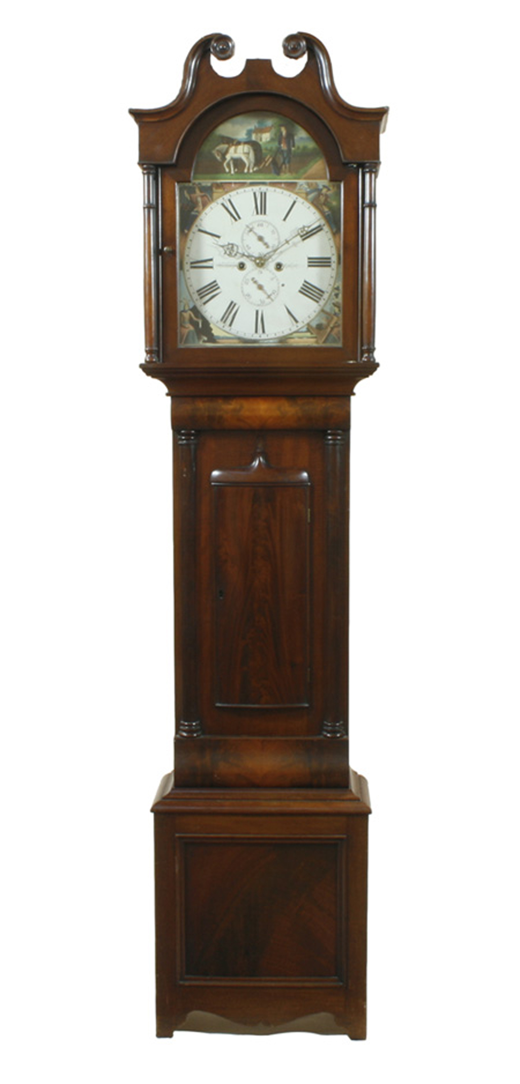 An early 19th century mahogany longcase clock by John Graham & Sons, Carluke